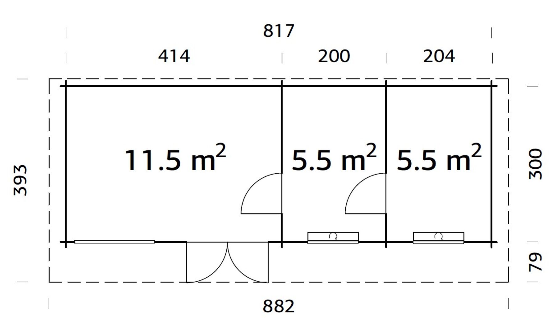 Gartenhaus Heidi 22,8 m²