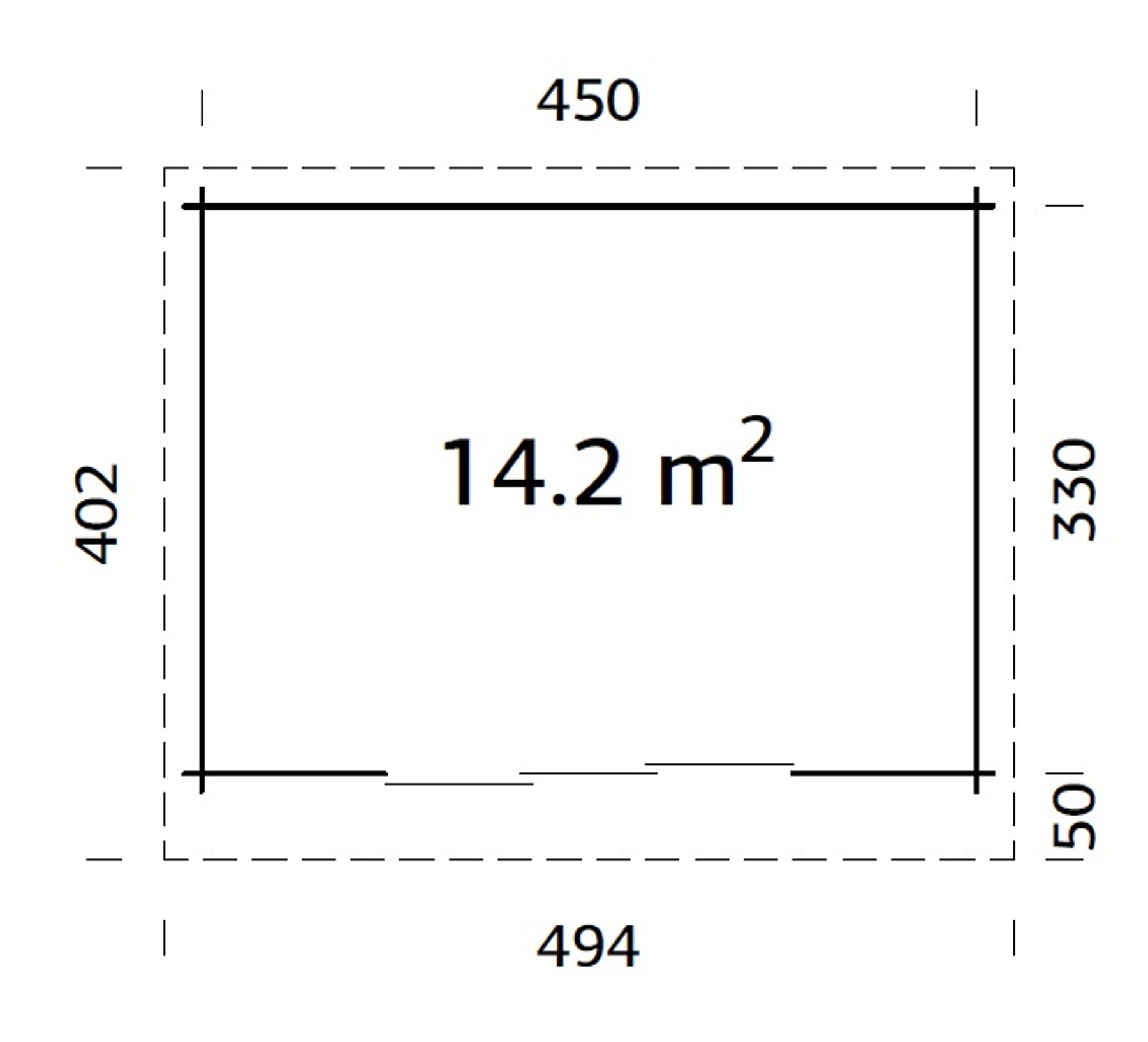 Modernes Gartenhaus Lea 14,2 m² mit Schiebetür Modernes Gartenhaus Lea 14,2 m² mit Schiebetür