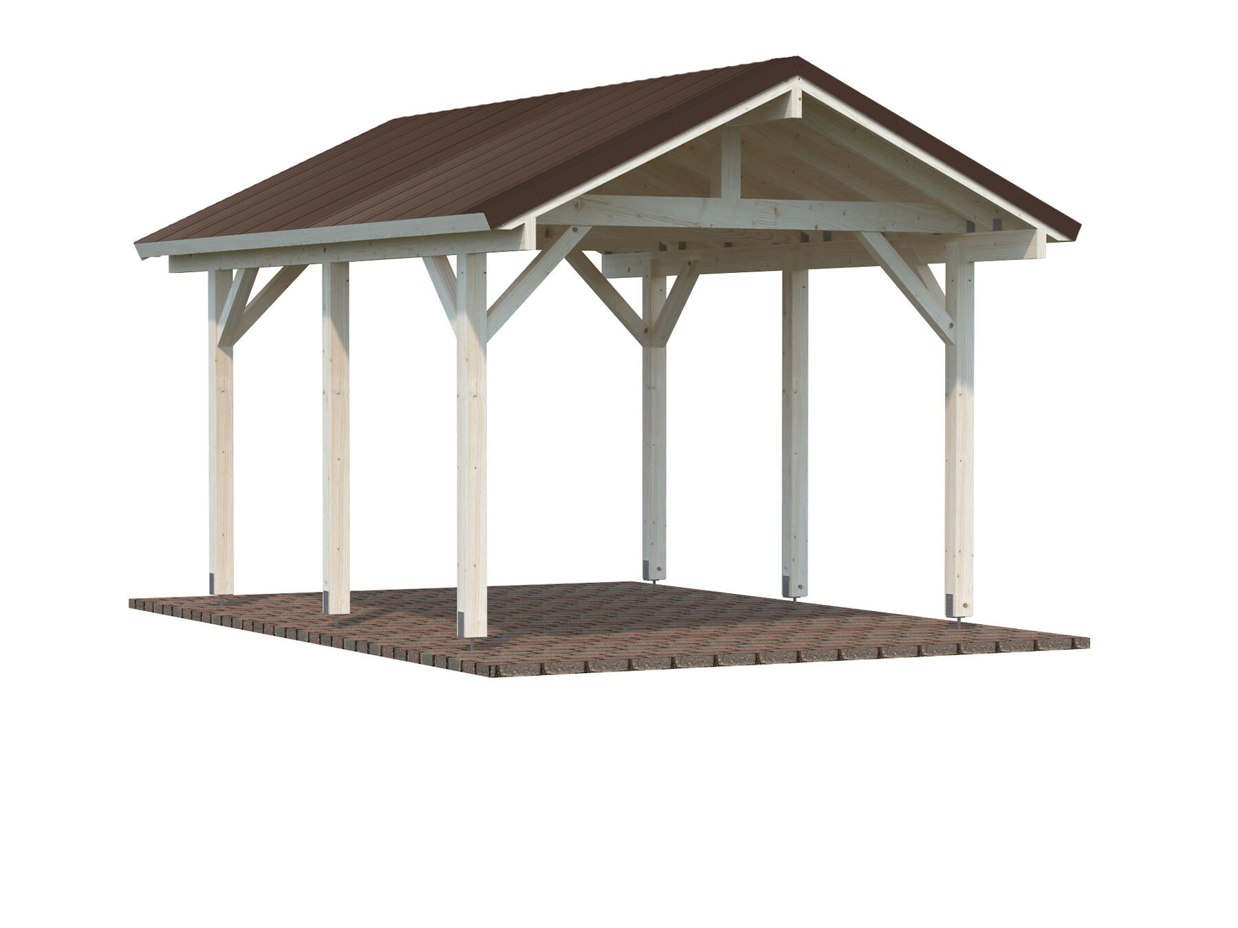 Trapezblechdach für Einzelcarport Juist 1