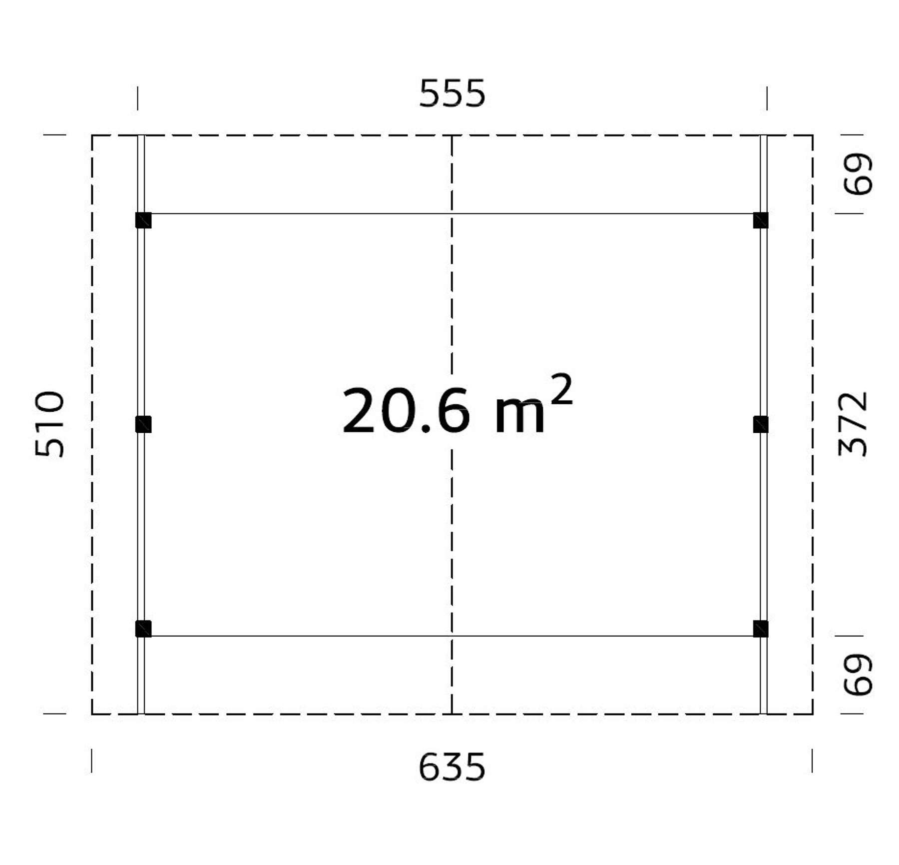 Doppelcarport Robert 20,6 m²