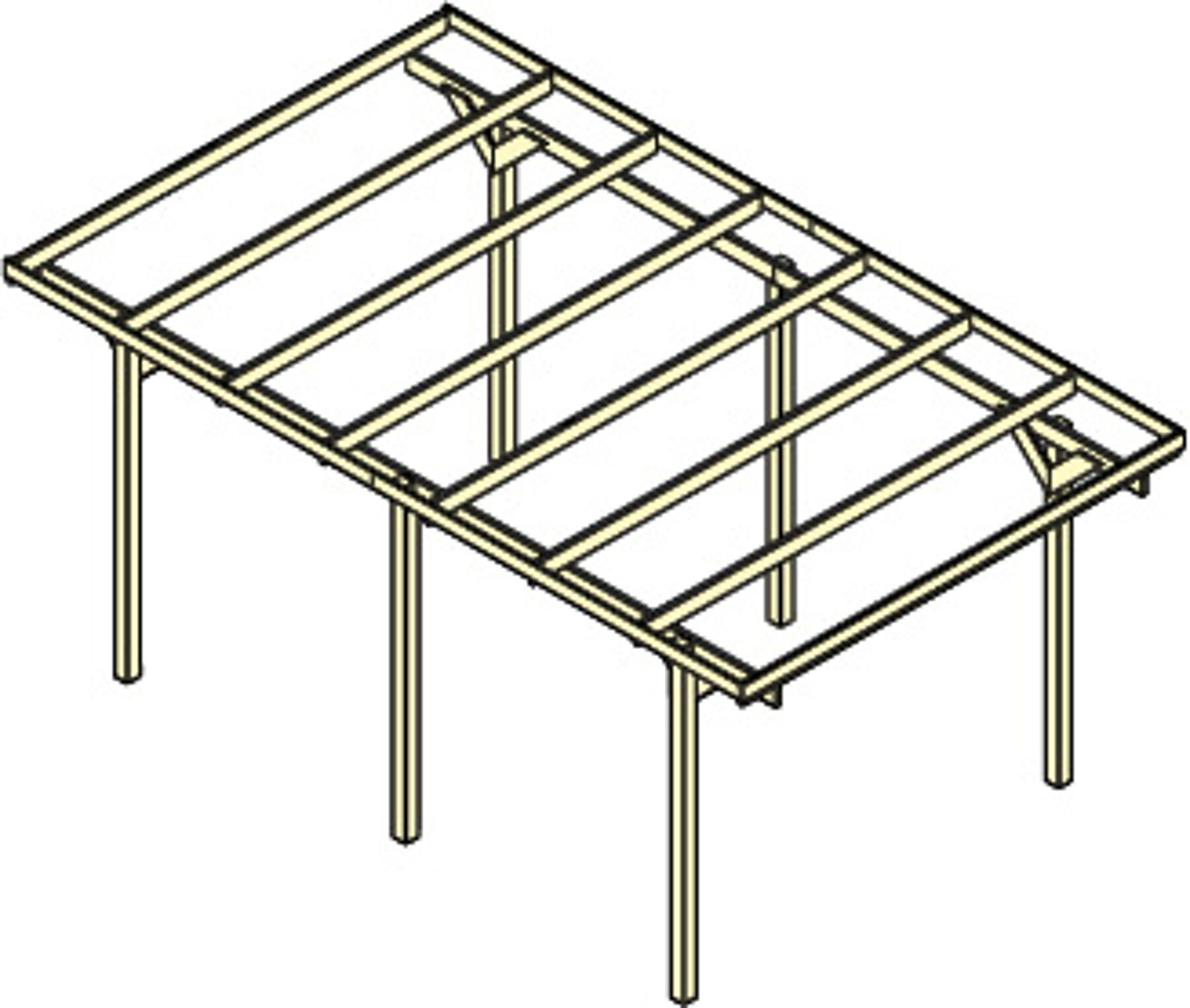Carport Föhr KDI grün mit PVC Dach