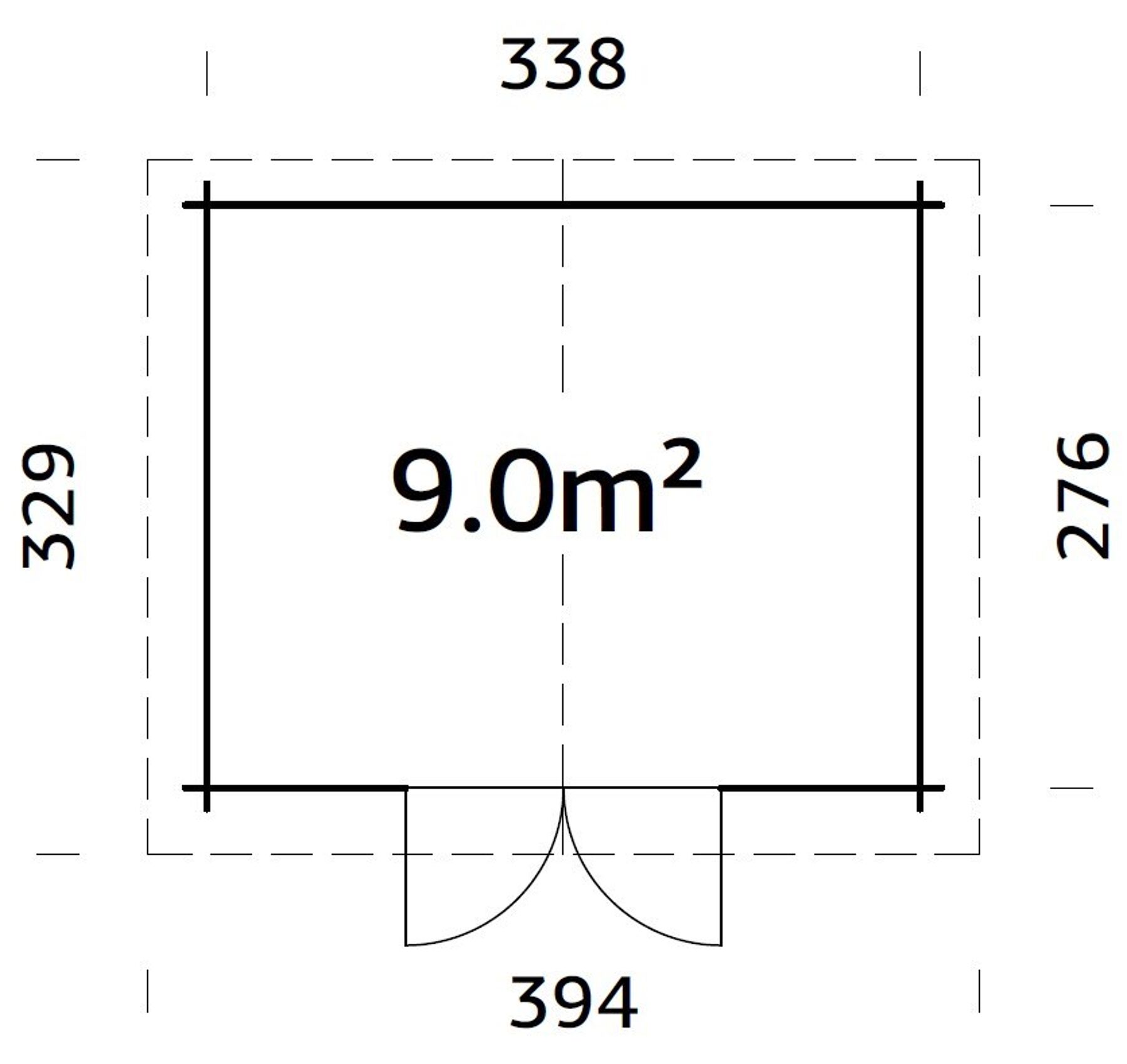 Gartenhaus Alice 9,0 m² mit Trapezblech Braun