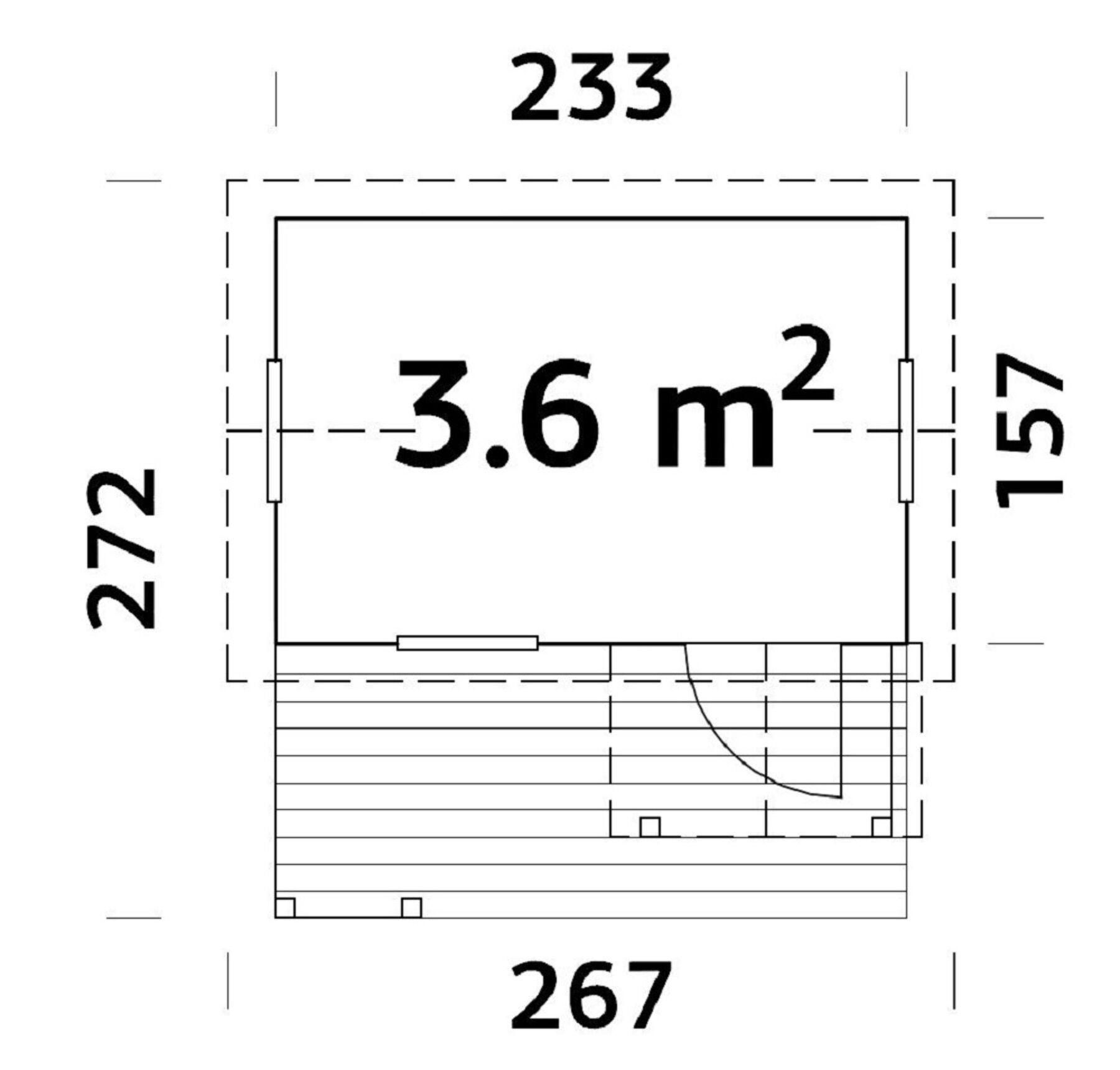 Kinderspielhaus Otto 3,6 m² - Grundierung weiß