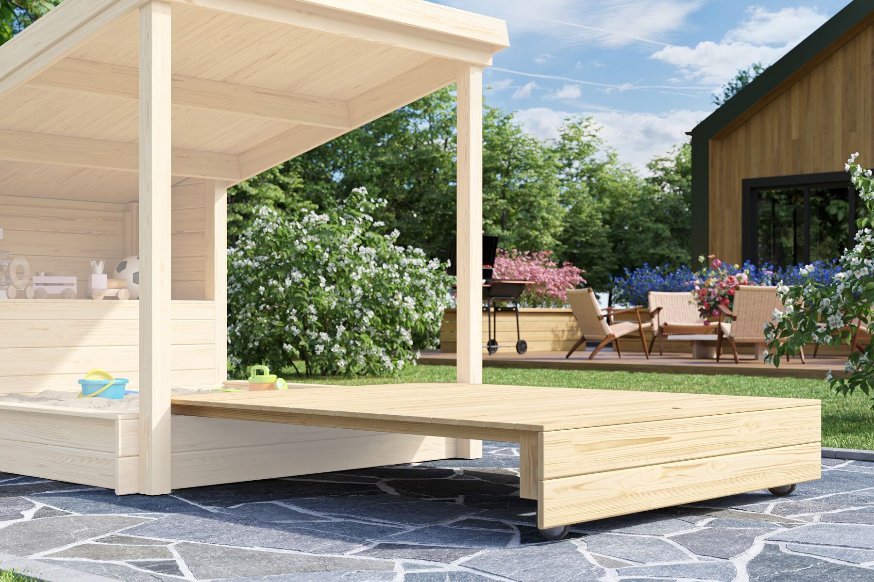 Innenarchitektur, Holz, Veranda, Sperrholz, Hinterhof