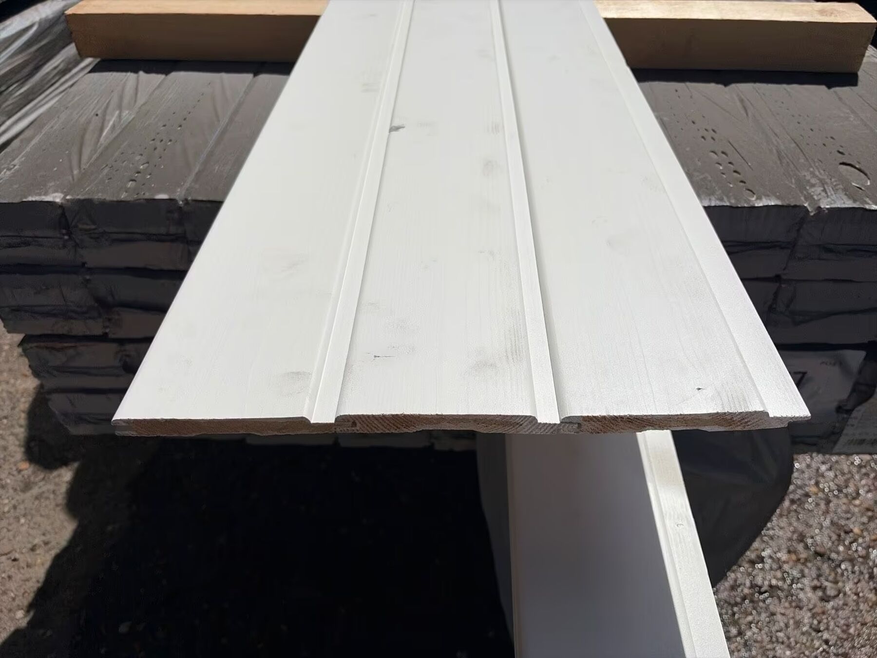 50,59 m² Fichte Profilholz Reinweiss, 13.5x121x5100 mm