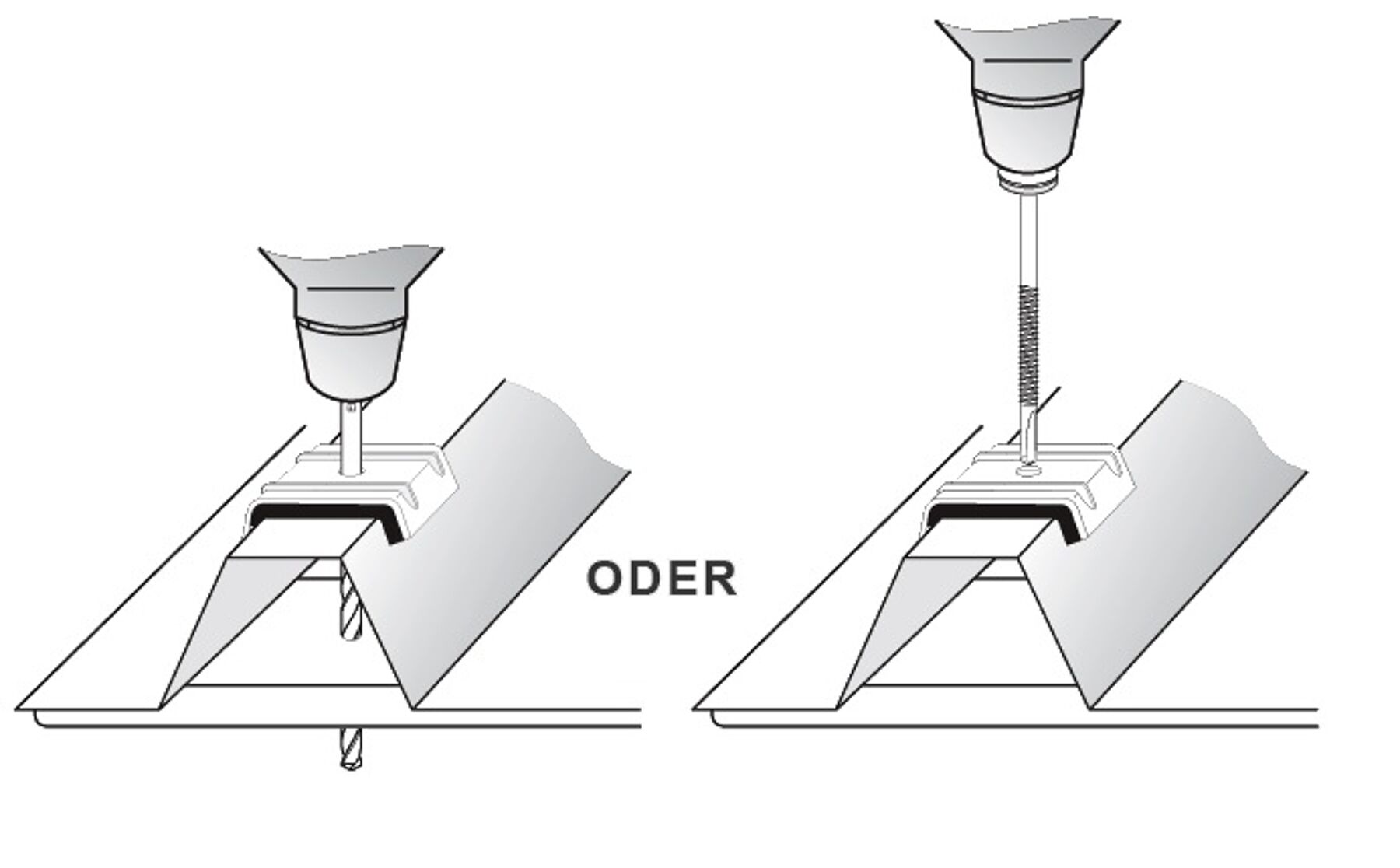 Kalotten für Trapezblech 20/100 Anthrazit
