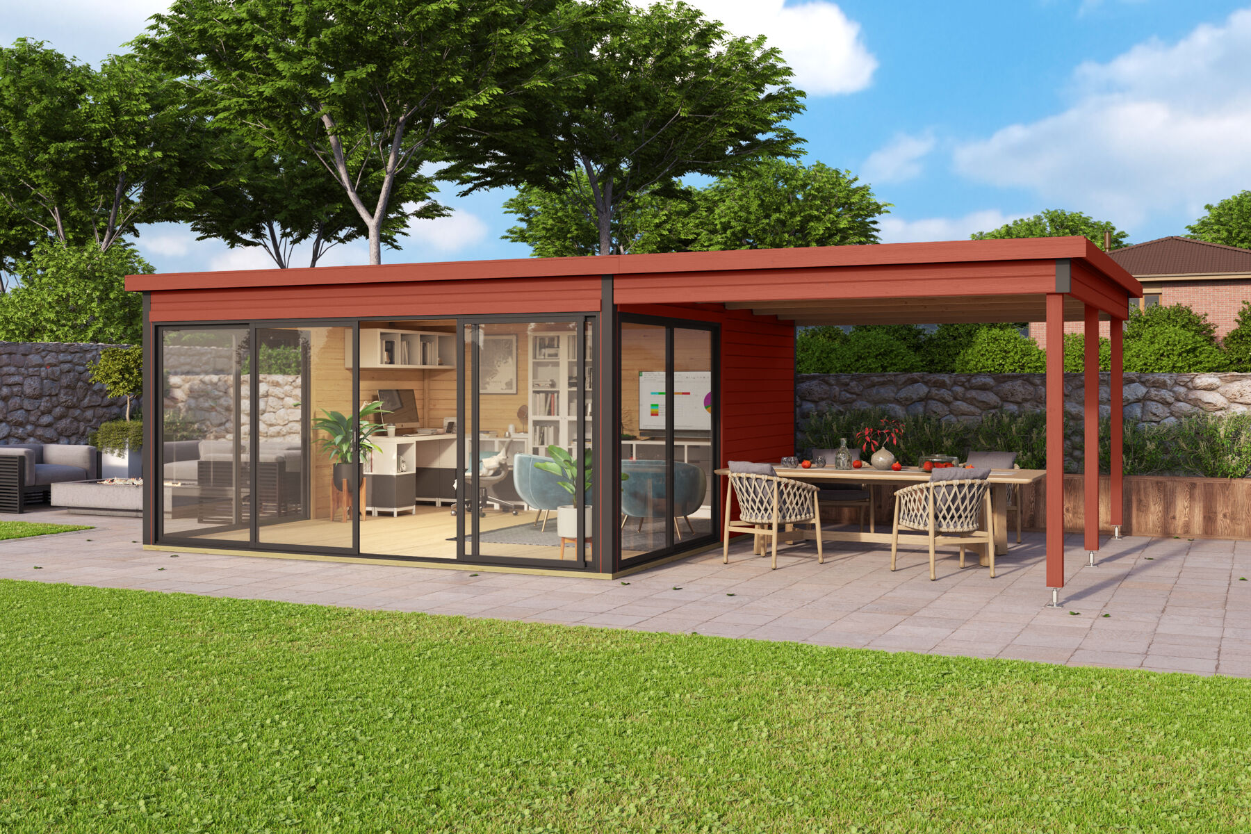 Dachverlängerung Für Gartenhaus Domeo 5