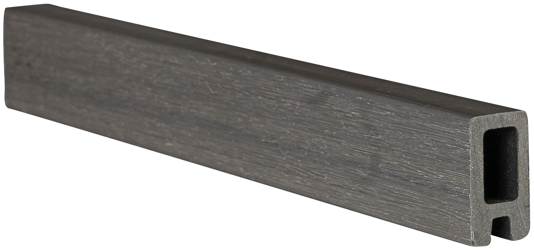 Holzstiel, Holzleisten, U-Profil, Halterung?, Dunkle Farbe