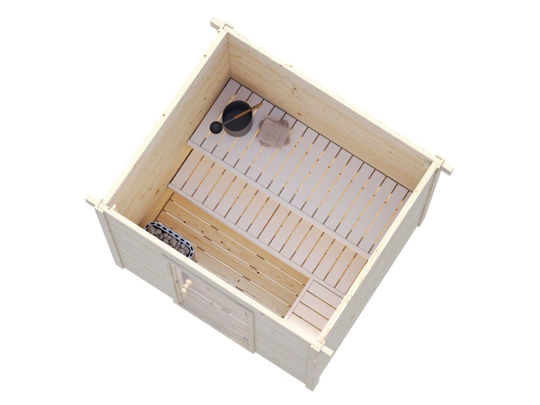 Saunahaus Cubic 2,6 m² inkl. Saunaofen