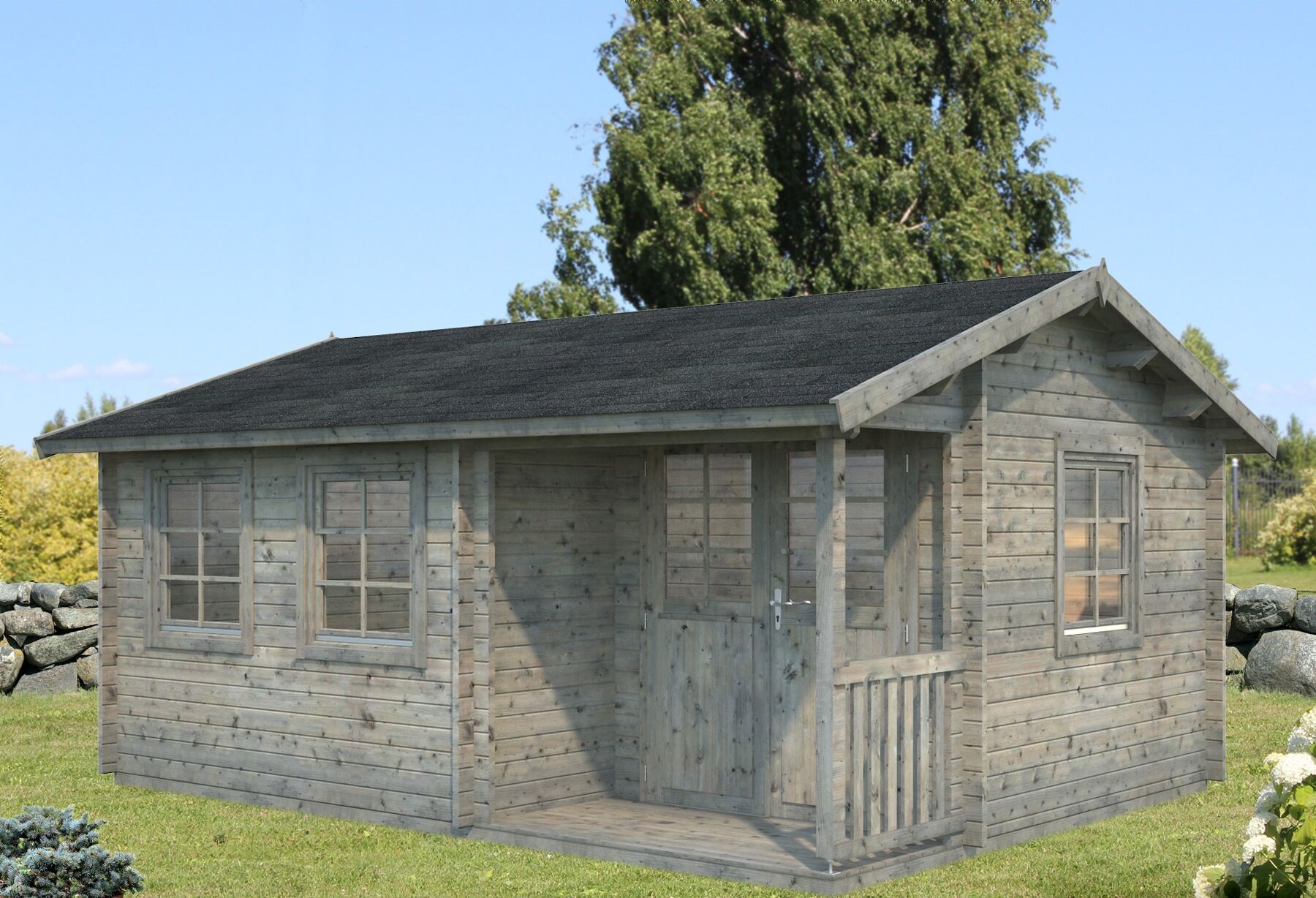 Gartenhaus Susanna 16,4 m² Grau 