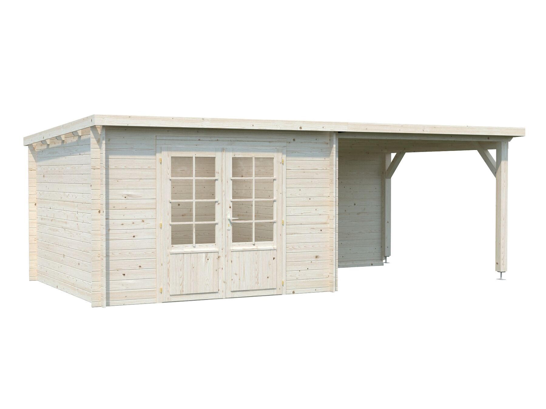 Gartenhaus Ella 8,7+8,2 m² Transparent 