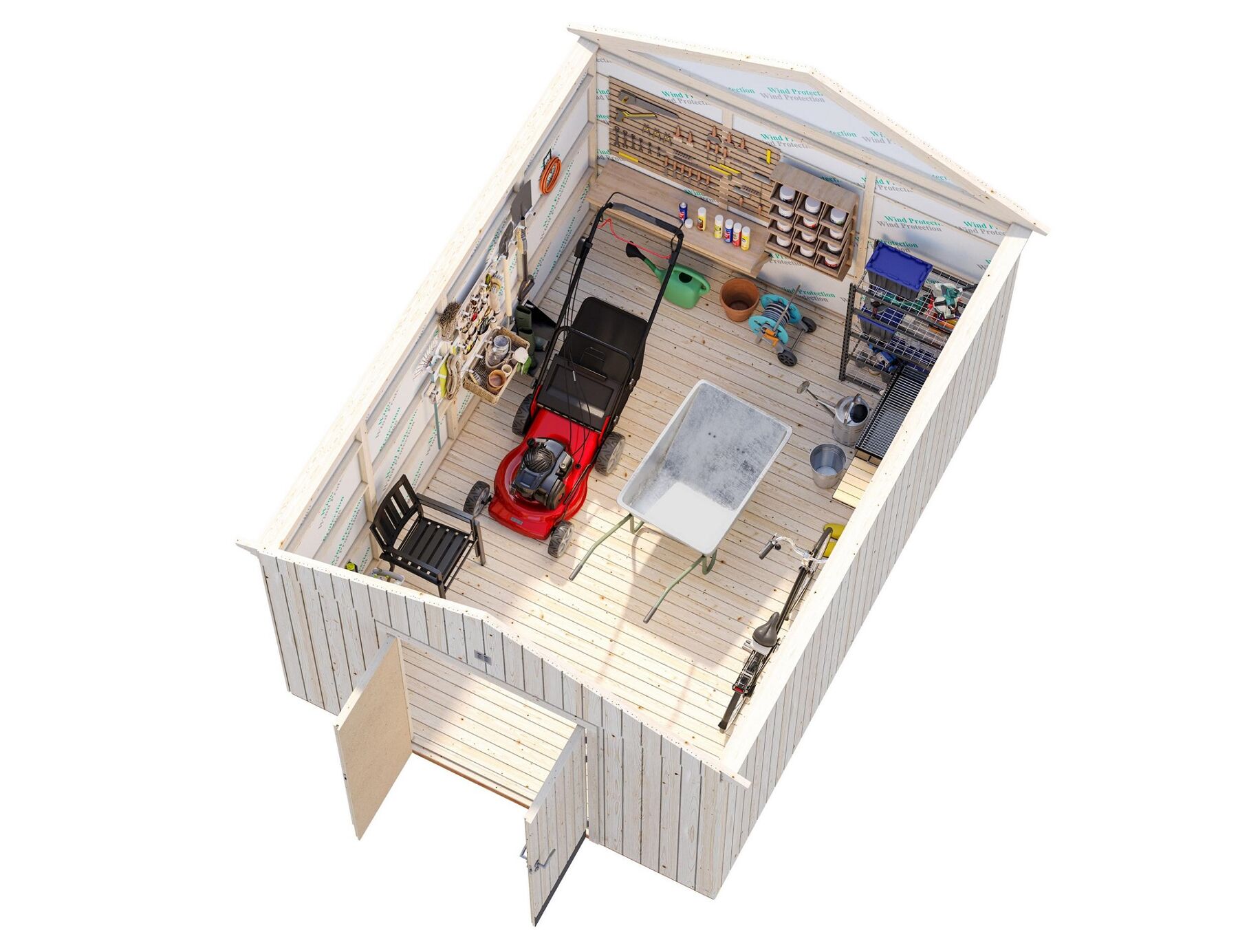 Gerätehaus Martin 13,6 m² mit Trapezblech Anthrazit