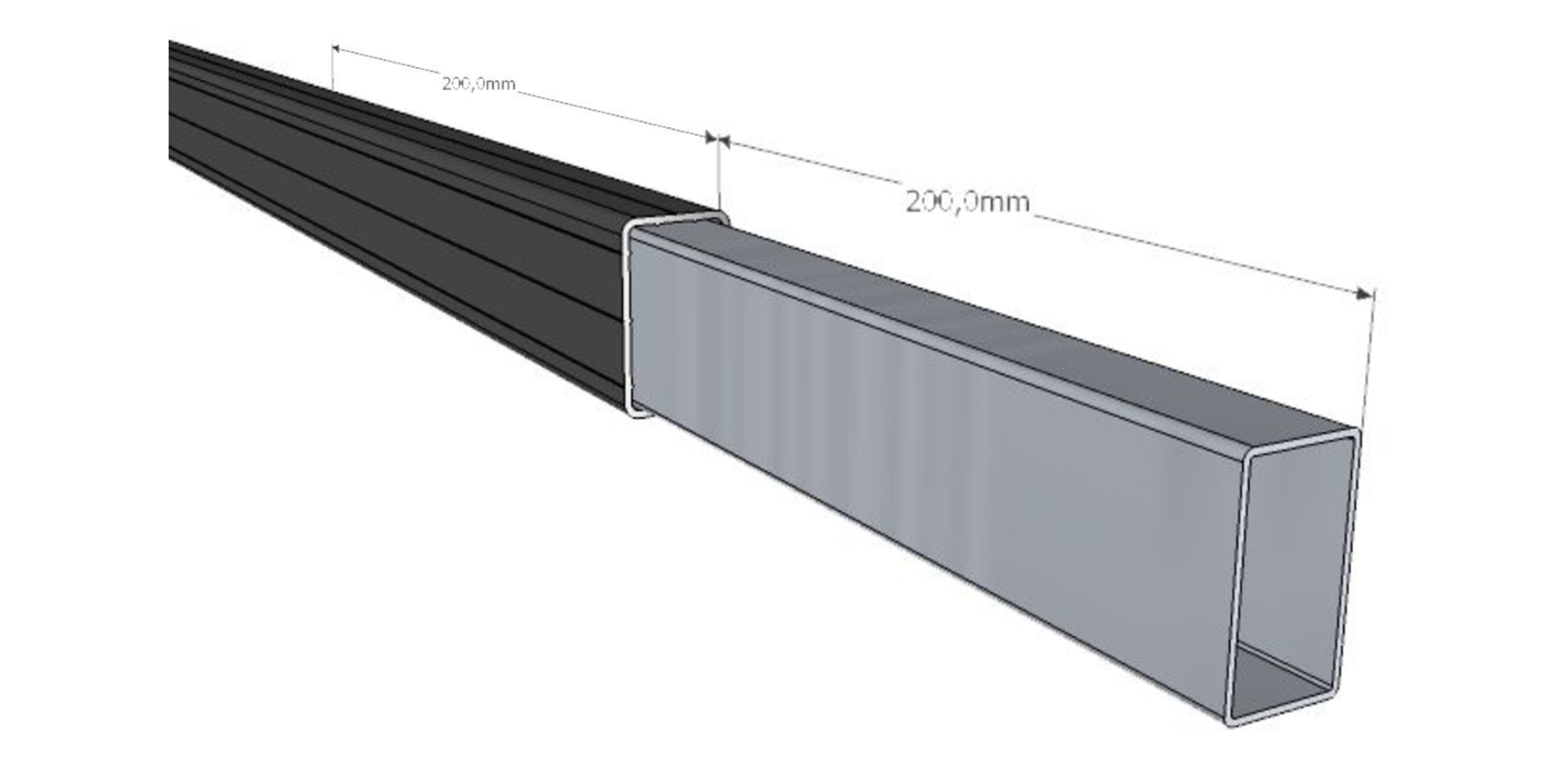 Aluminium Einsteckverbinder für 2200 mm UK