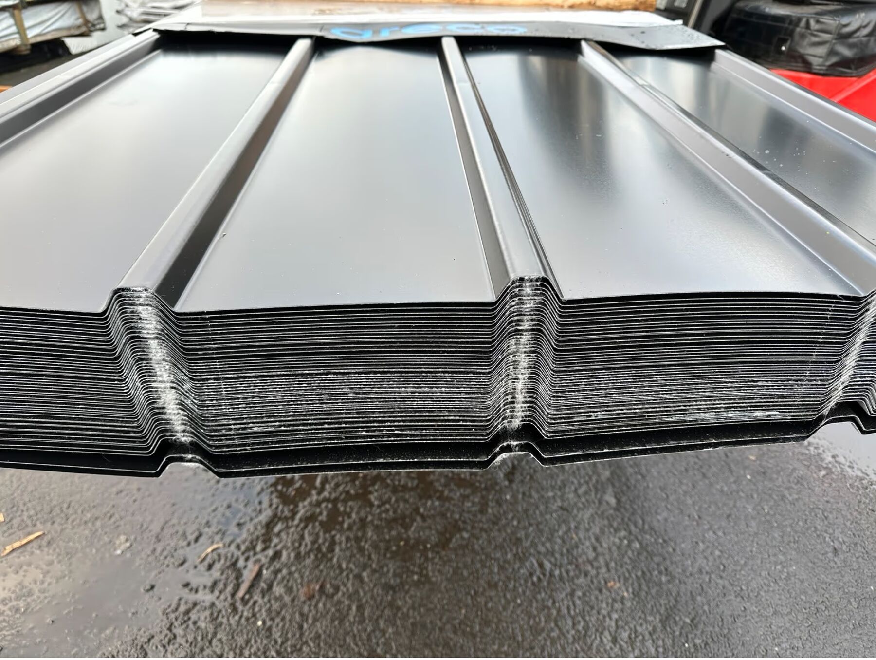 58,11 m² Trapezblech Sonderposten 644 cm Schwarz DP 20/220