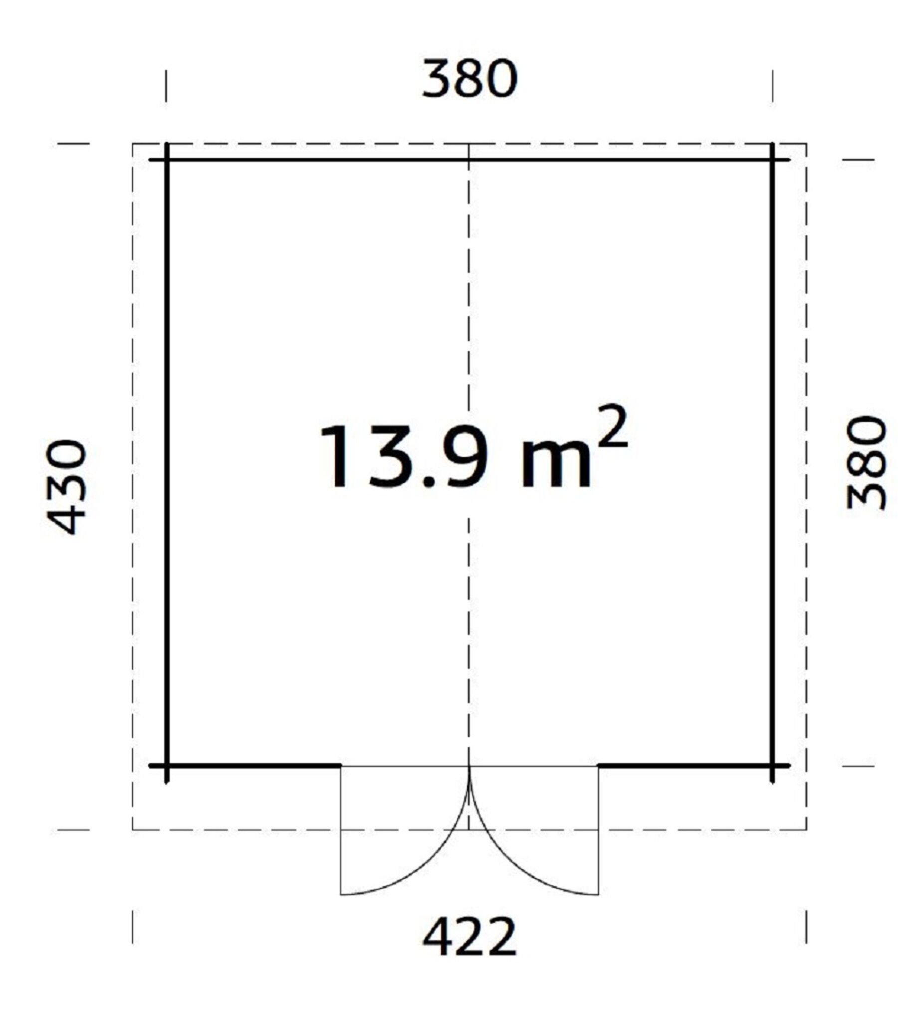 Gartenhaus Lotta 13,9 m²