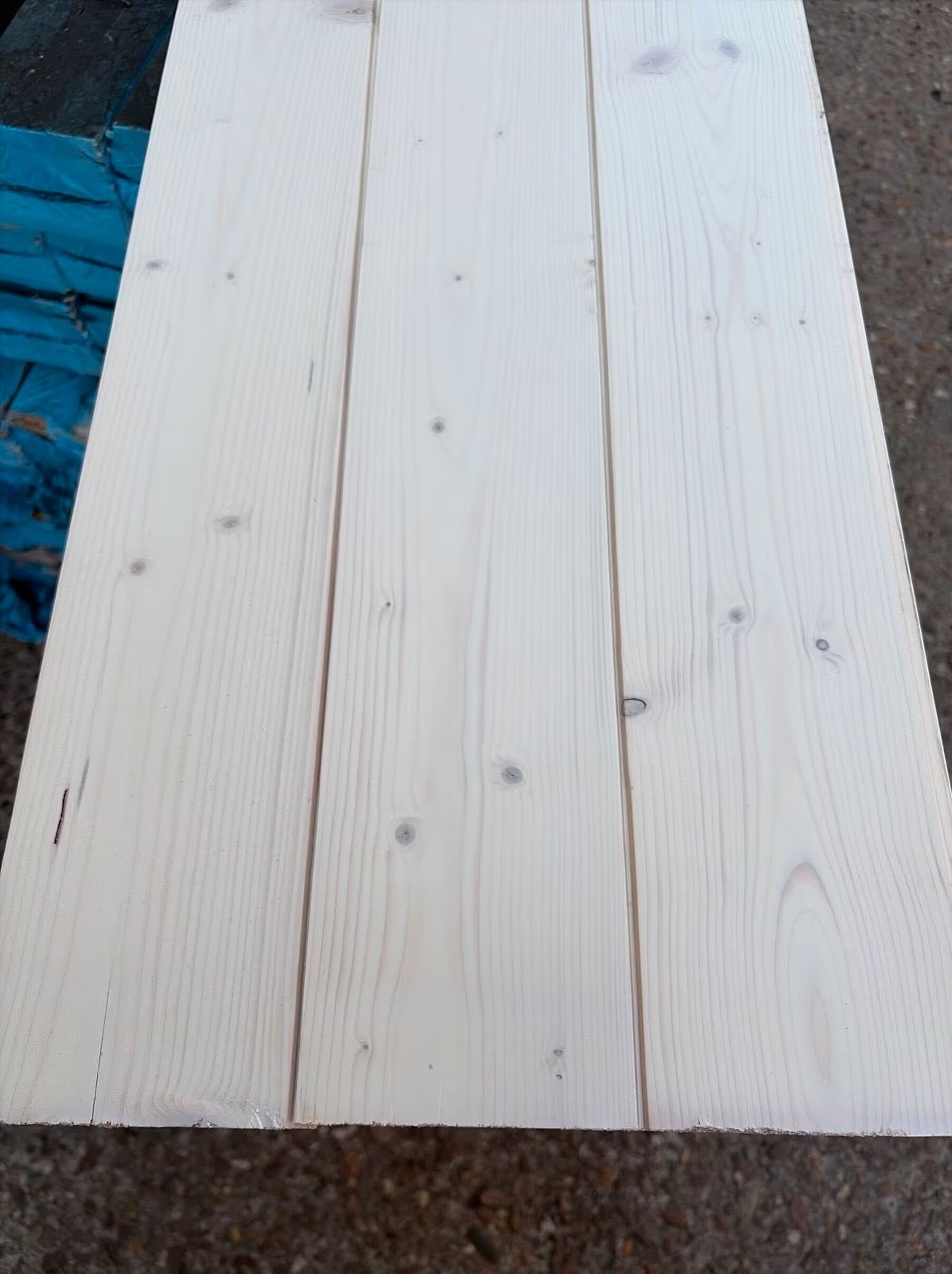50,59 m² Fichte Profilholz Weiss, 15.5x121x5100 mm Holzbrett, Holzpaneele, Nadelholz, Holzplatte, Naturholz