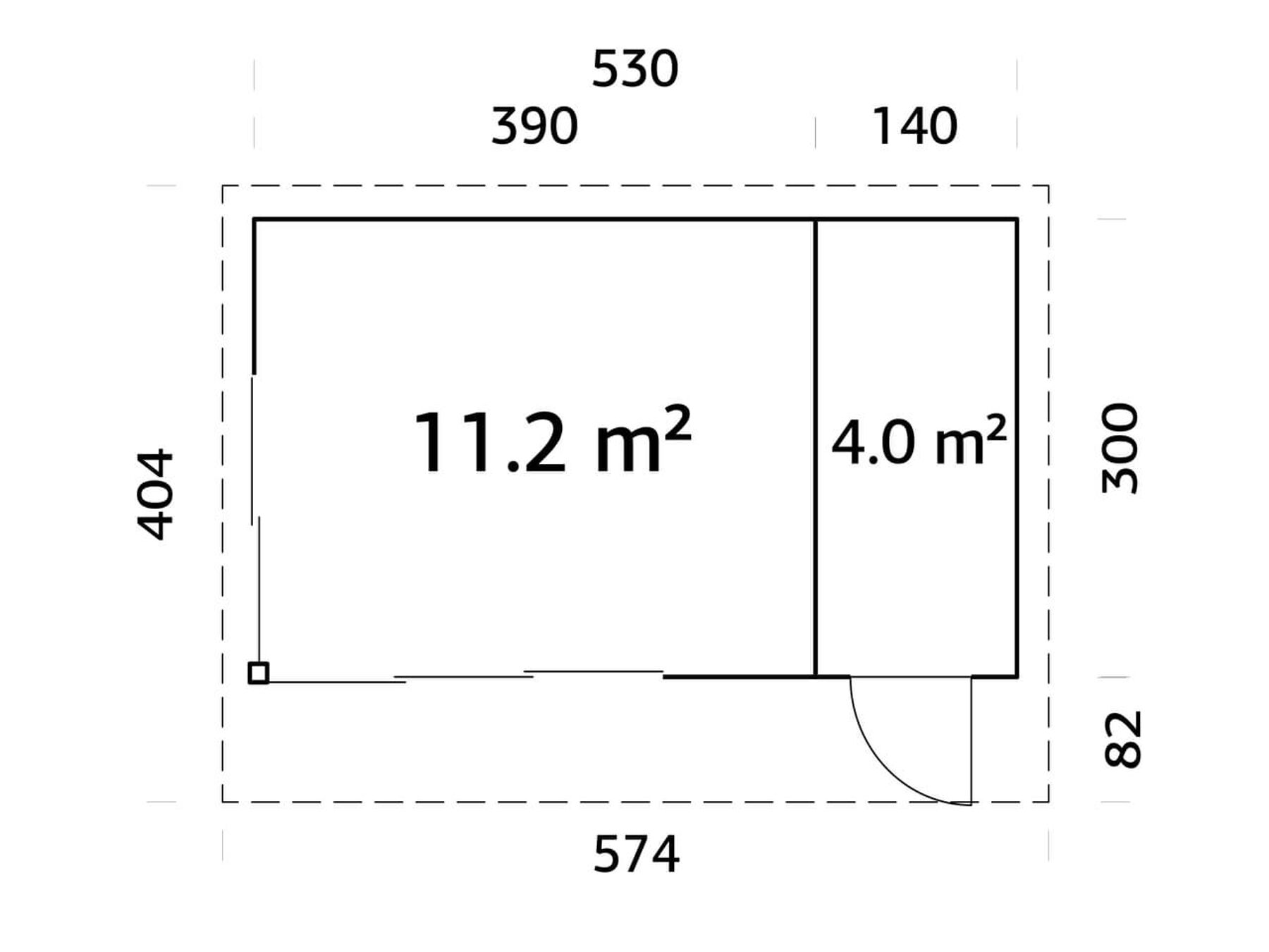 Modernes Gartenhaus Andrea 15,2 m² mit ISO-Glas Schiebetür Modernes Gartenhaus Andrea 15,2 m² mit ISO-Glas Schiebetür