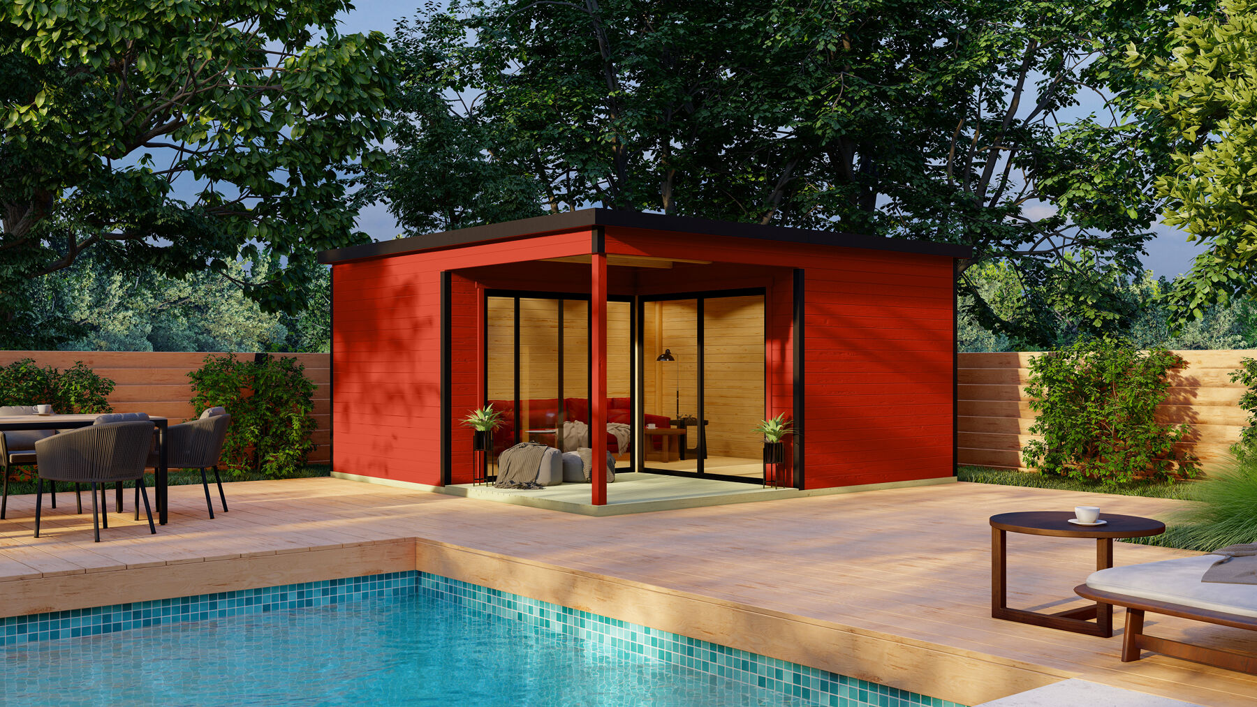 Gartenhaus Domeo 6 Loggia