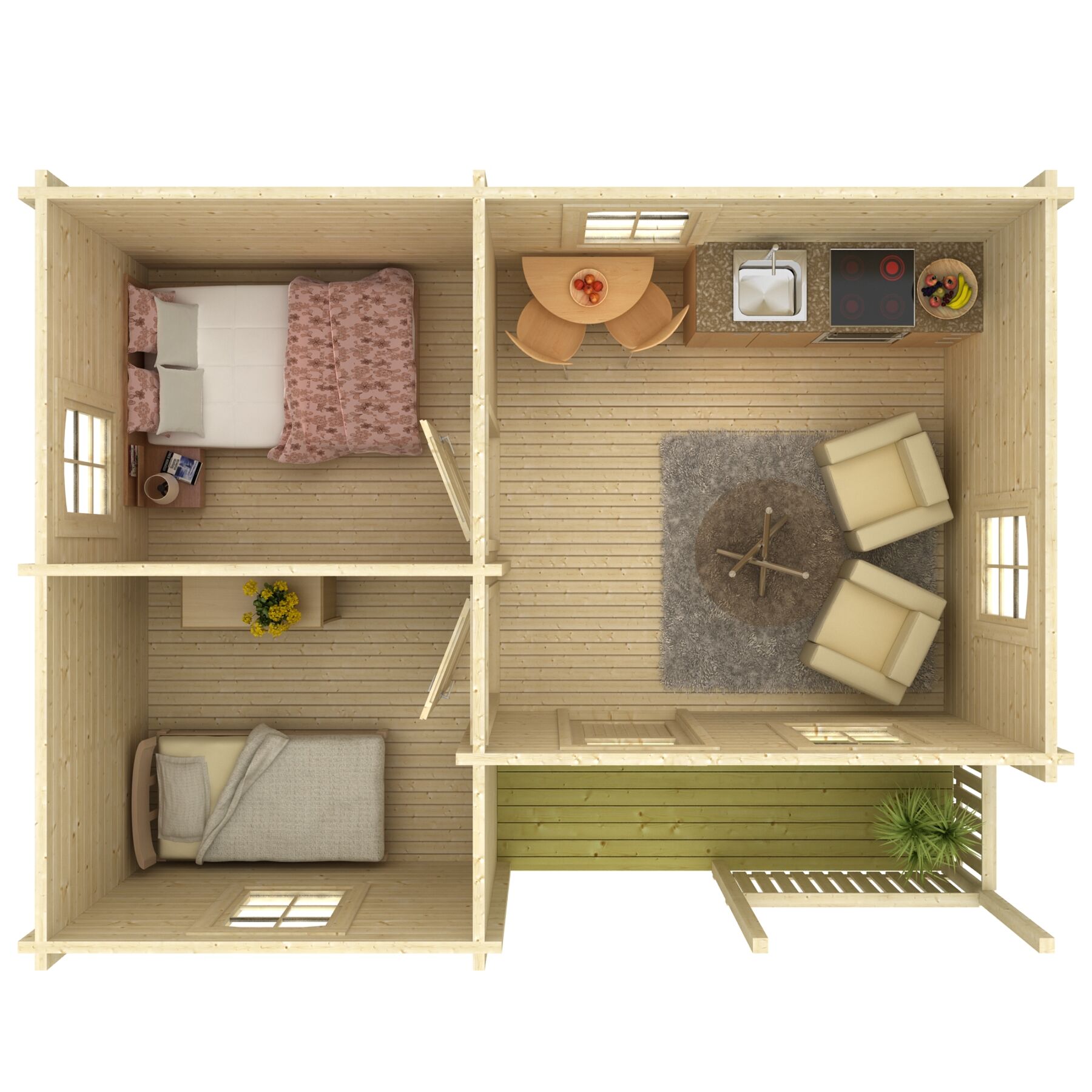 Ferienhaus Sandra 21,5+3,7 m²