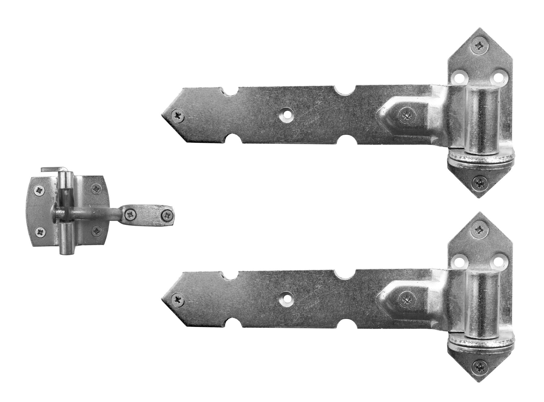 Scharniere und Riegel, für Gartentor