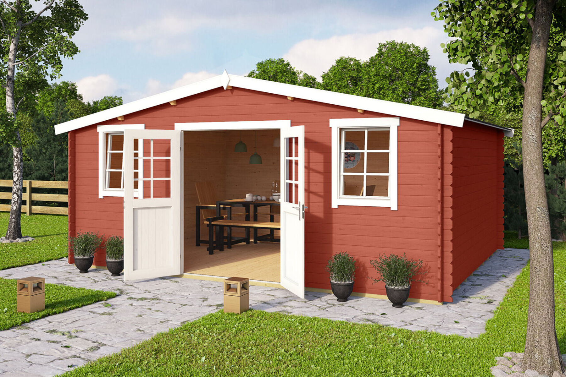 Gartenhaus Wels 5 Schwedenrot