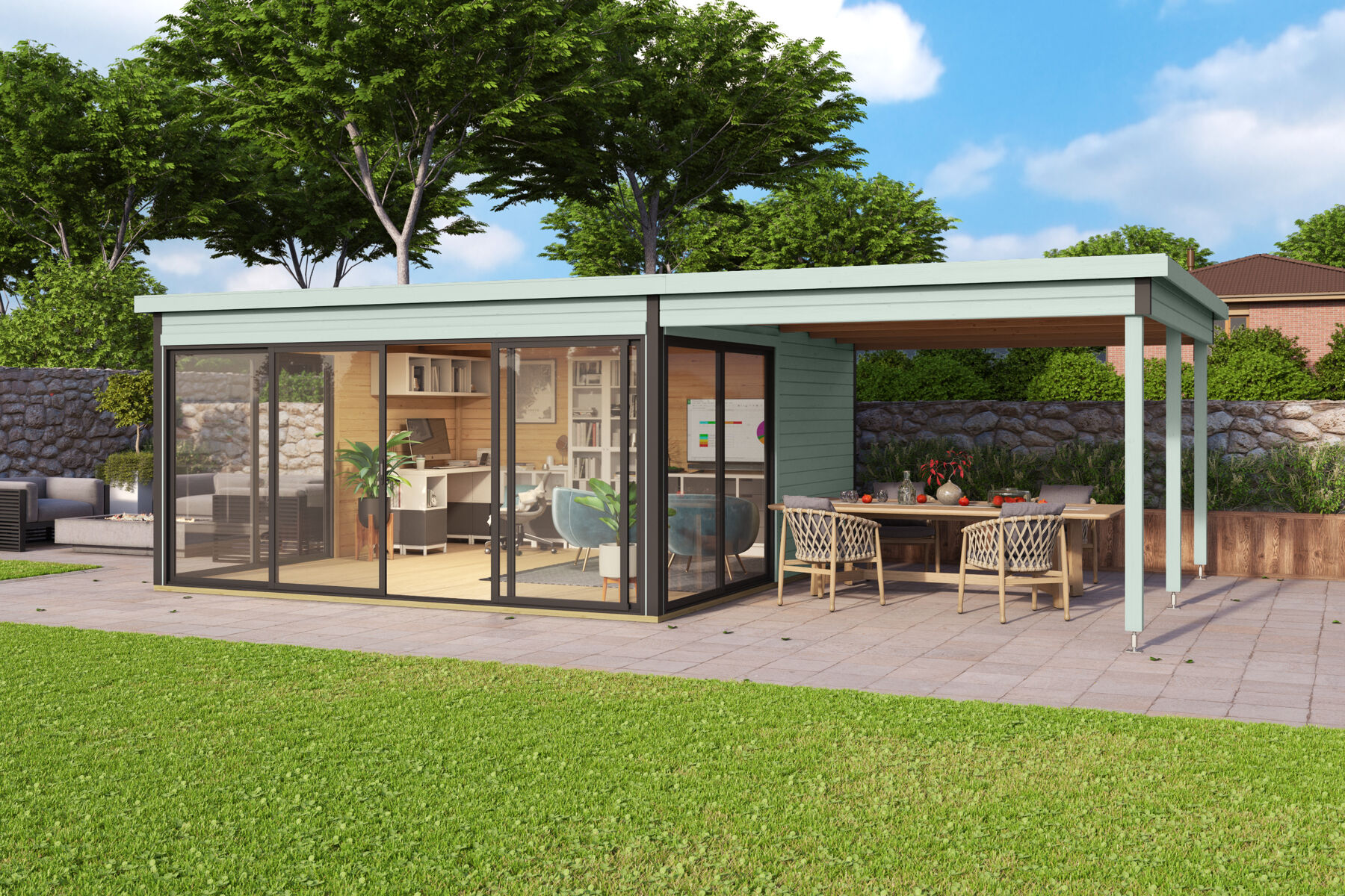 Dachverlängerung Für Gartenhaus Domeo 5