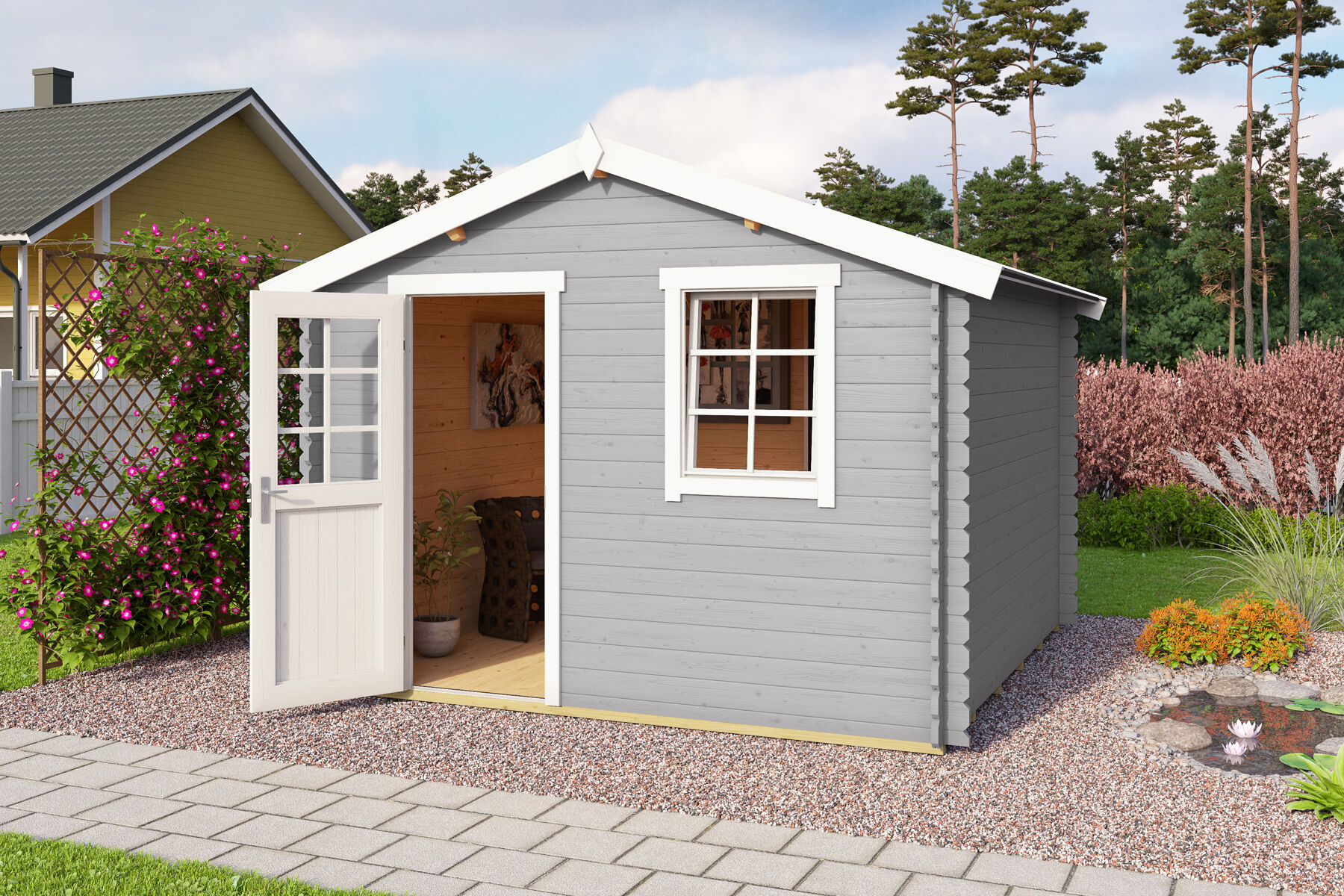 Gartenhaus Wels 3 Lichtgrau