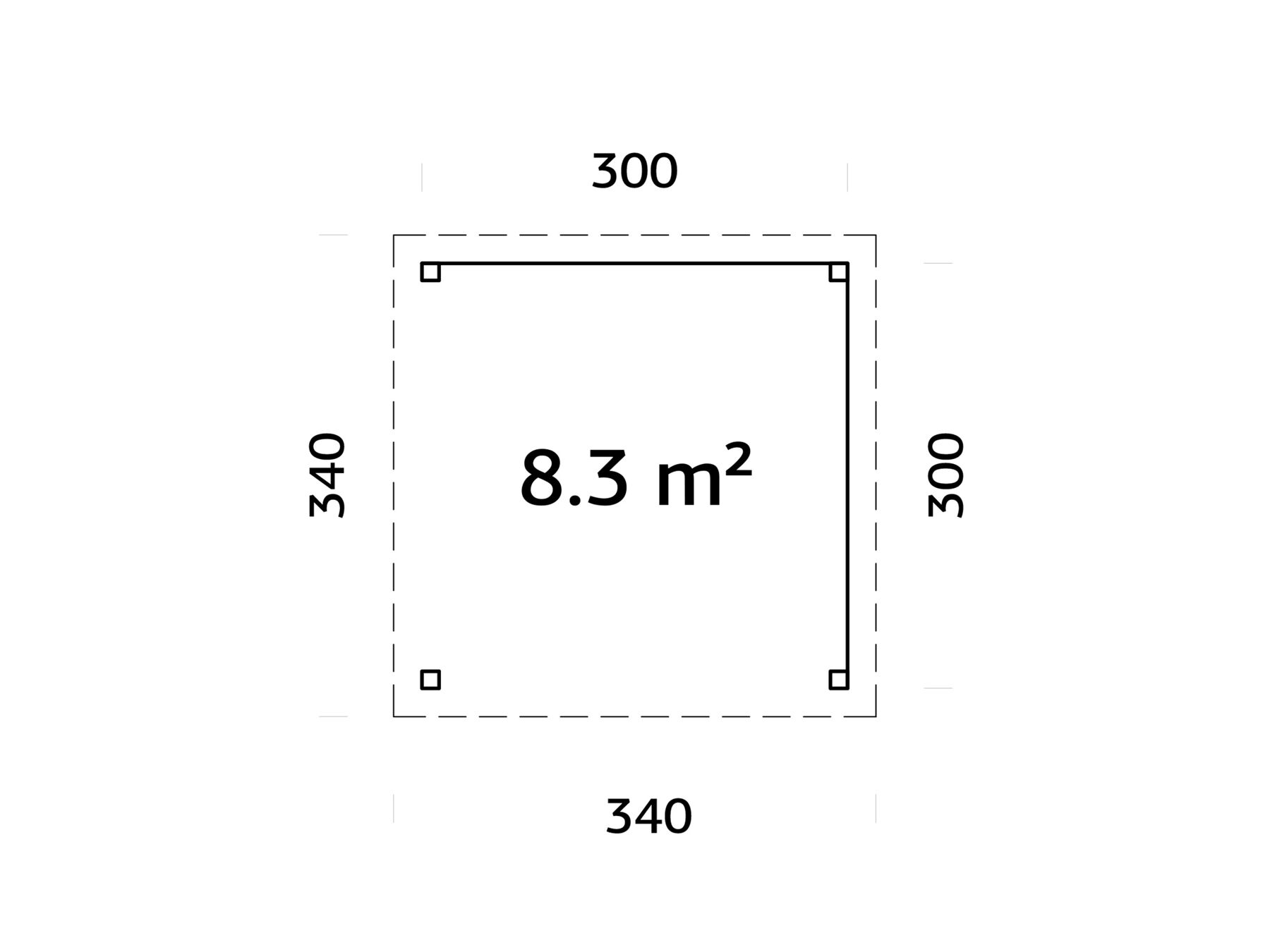 Pavillon Lenna 8,3 m²  Set 302