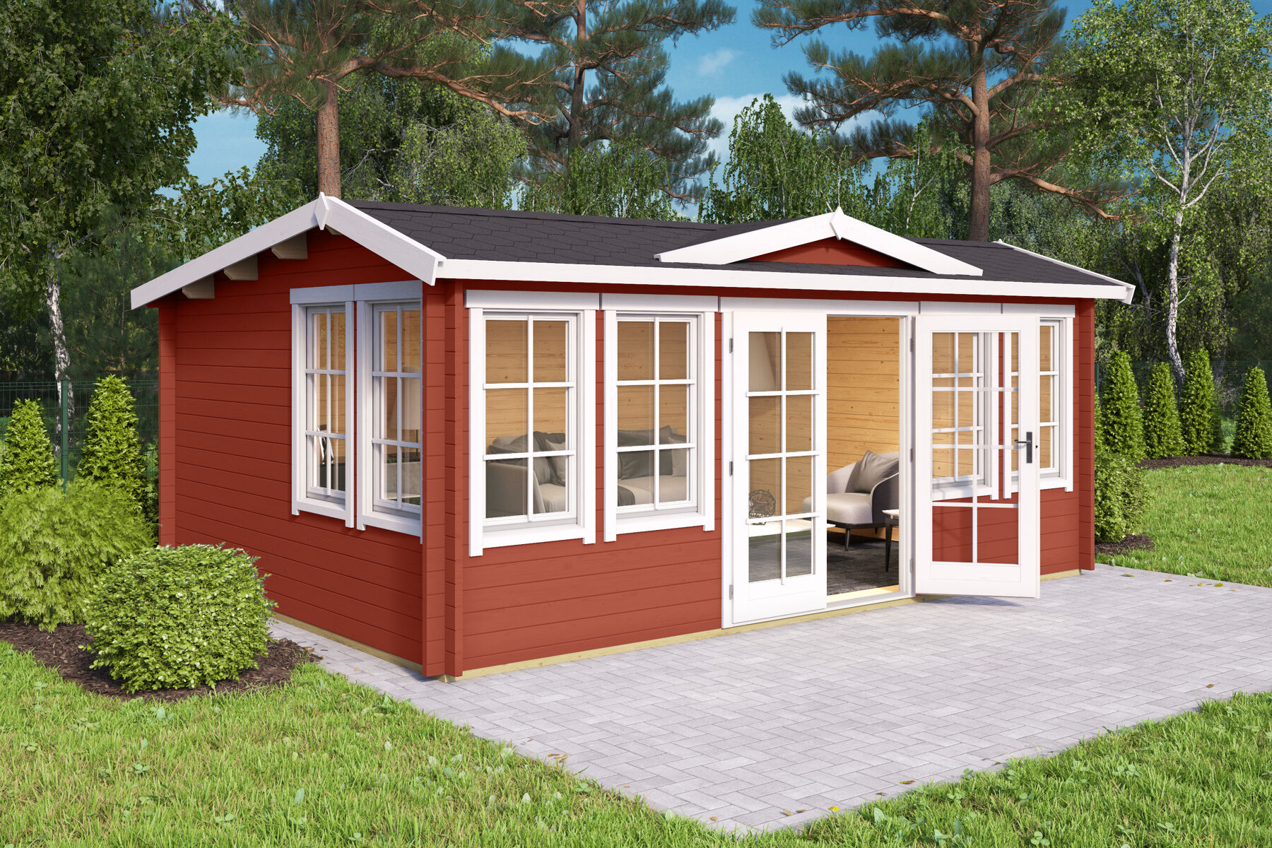 Gartenhaus Balmoral 44 in Schwedenrot