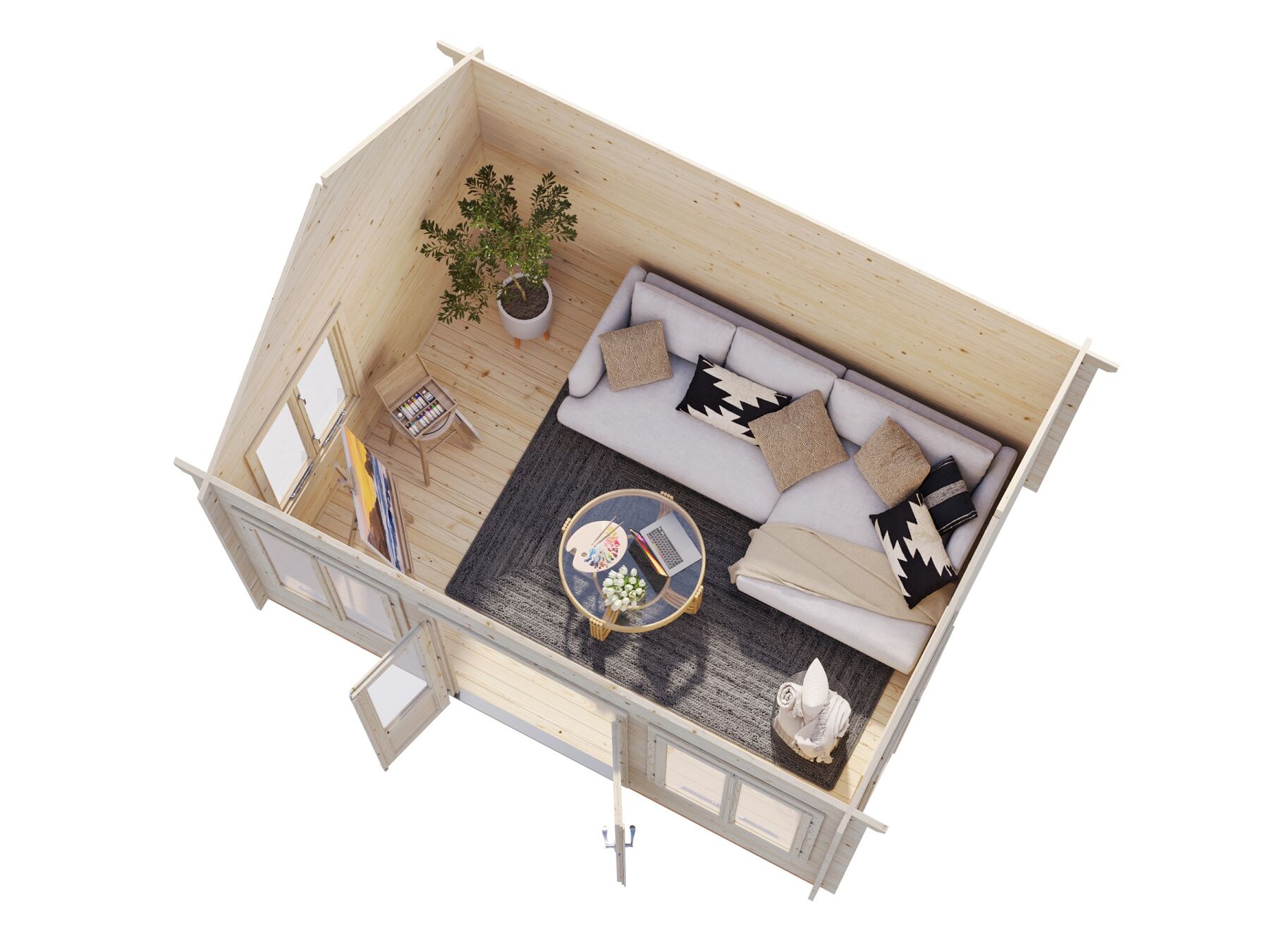 Gartenhaus Claudia 11,5 m² Grau 