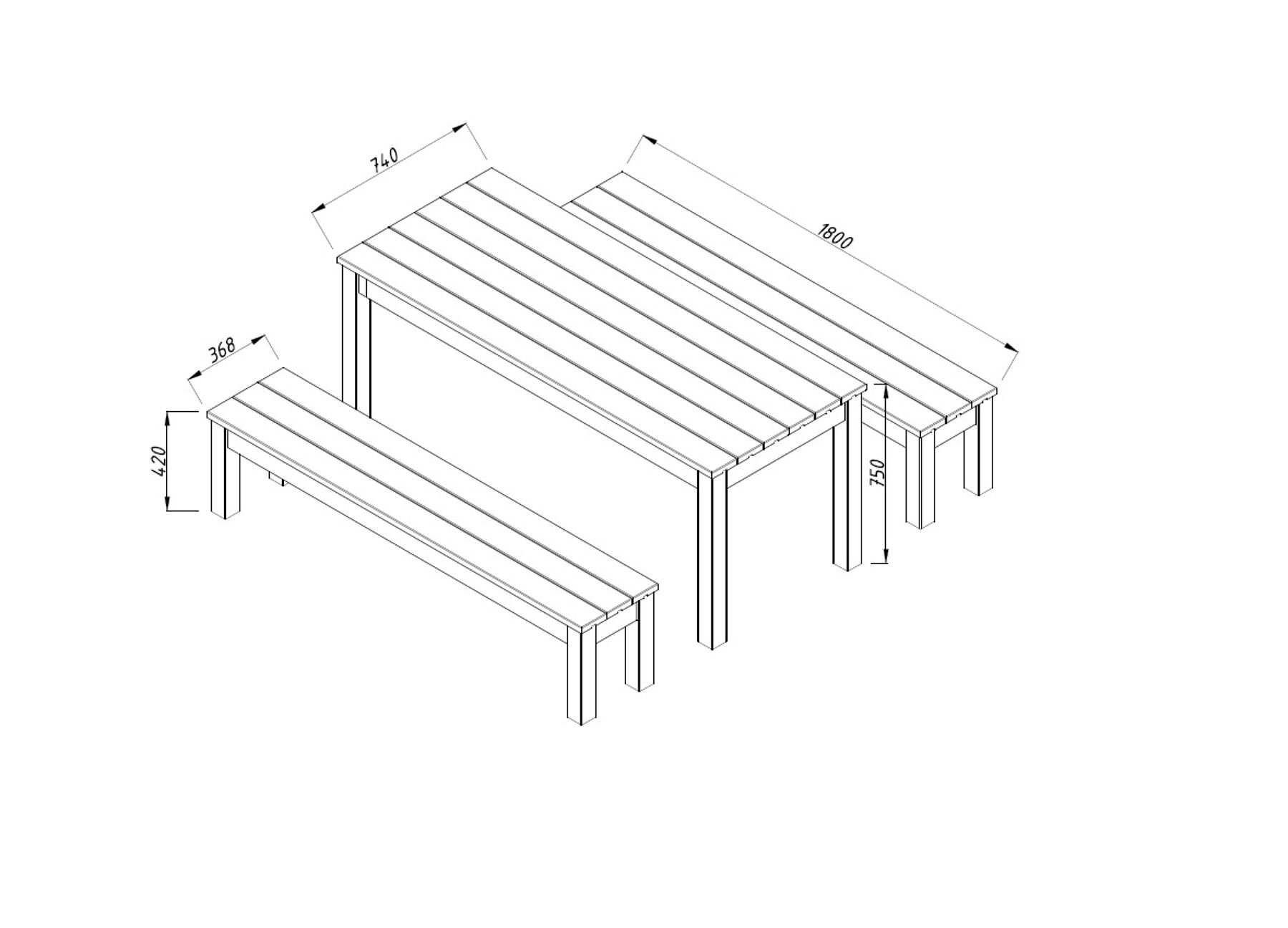 Tisch Mit Sitzbänken Sanne 18