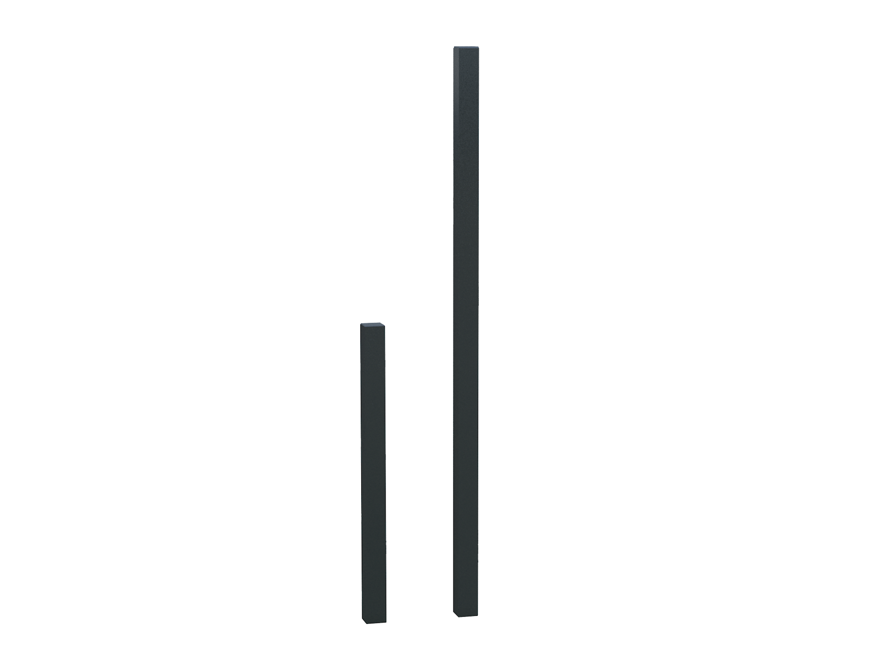 Leimholzpfosten, 90x90x1900 mm, Grau lackiert
