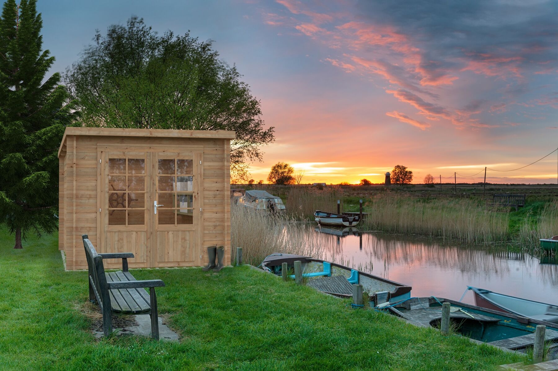 Gartenhaus Ella 6,9 m² Hellbraun 
