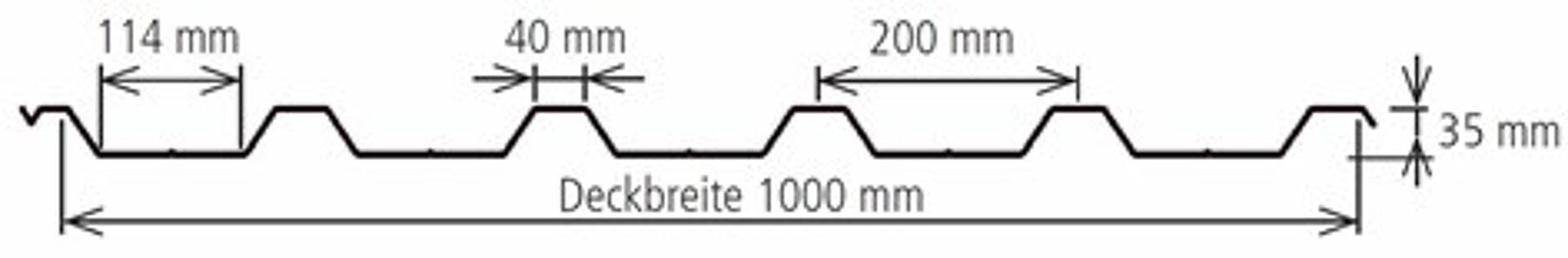 Trapezbleche DP 35-200, 0.60 mm Stärke, Anthrazit