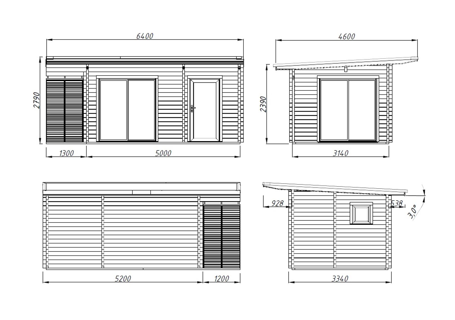 Ferienhaus Cecilia 14,2 m² mit ISO-Glas Schiebetür