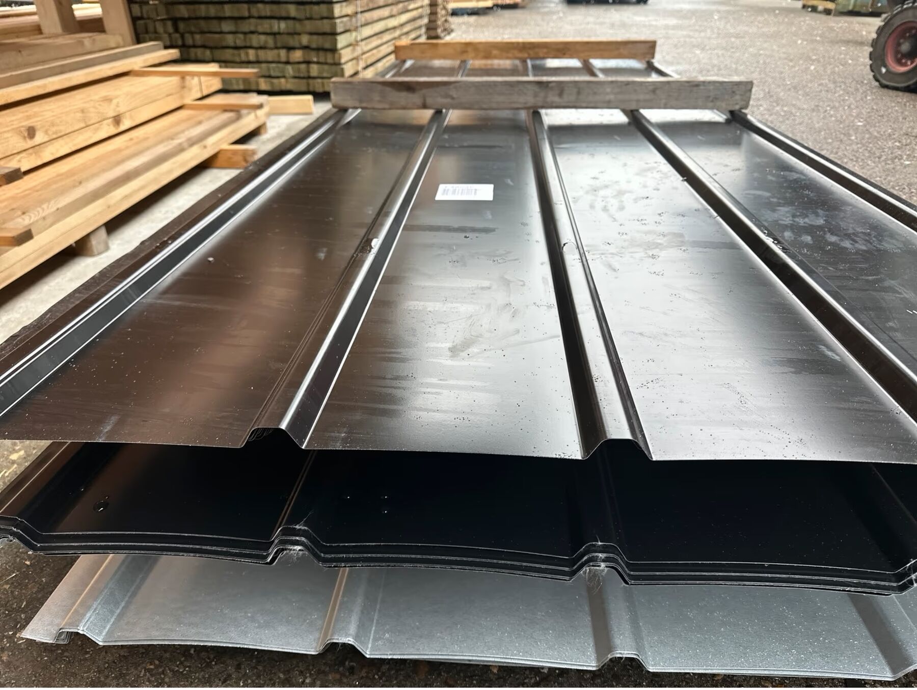 47,37 m² Trapezblech Sonderposten 300 cm Schwarz DP 20/220 Fußboden, Holz, Gebäude, Wohnen, Aluminium