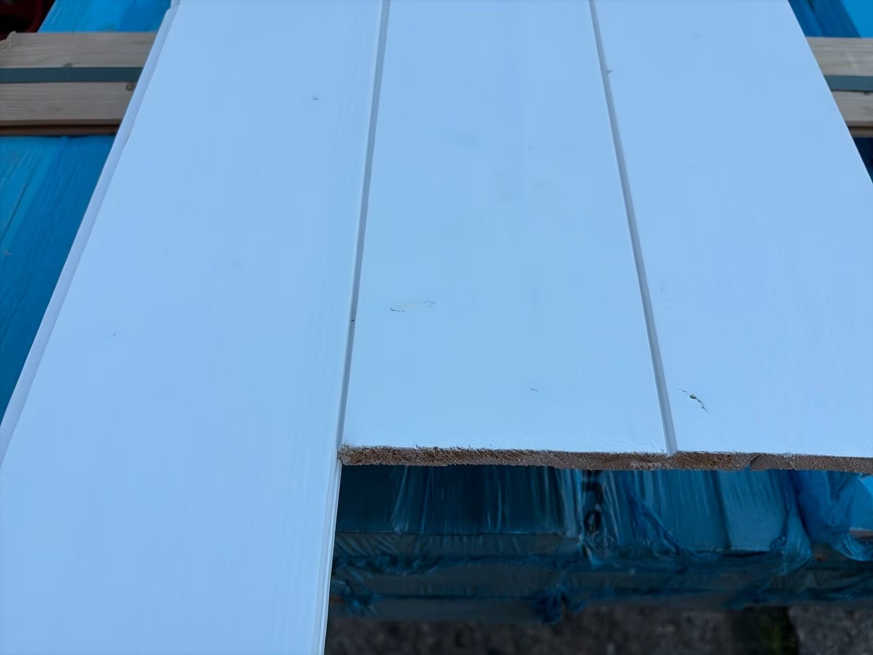 40,51 m² Fichte Profilholz Weiss, 15.5x121x3600 mm holzplanke, paneel, weiß, verkleidung, baubretter
