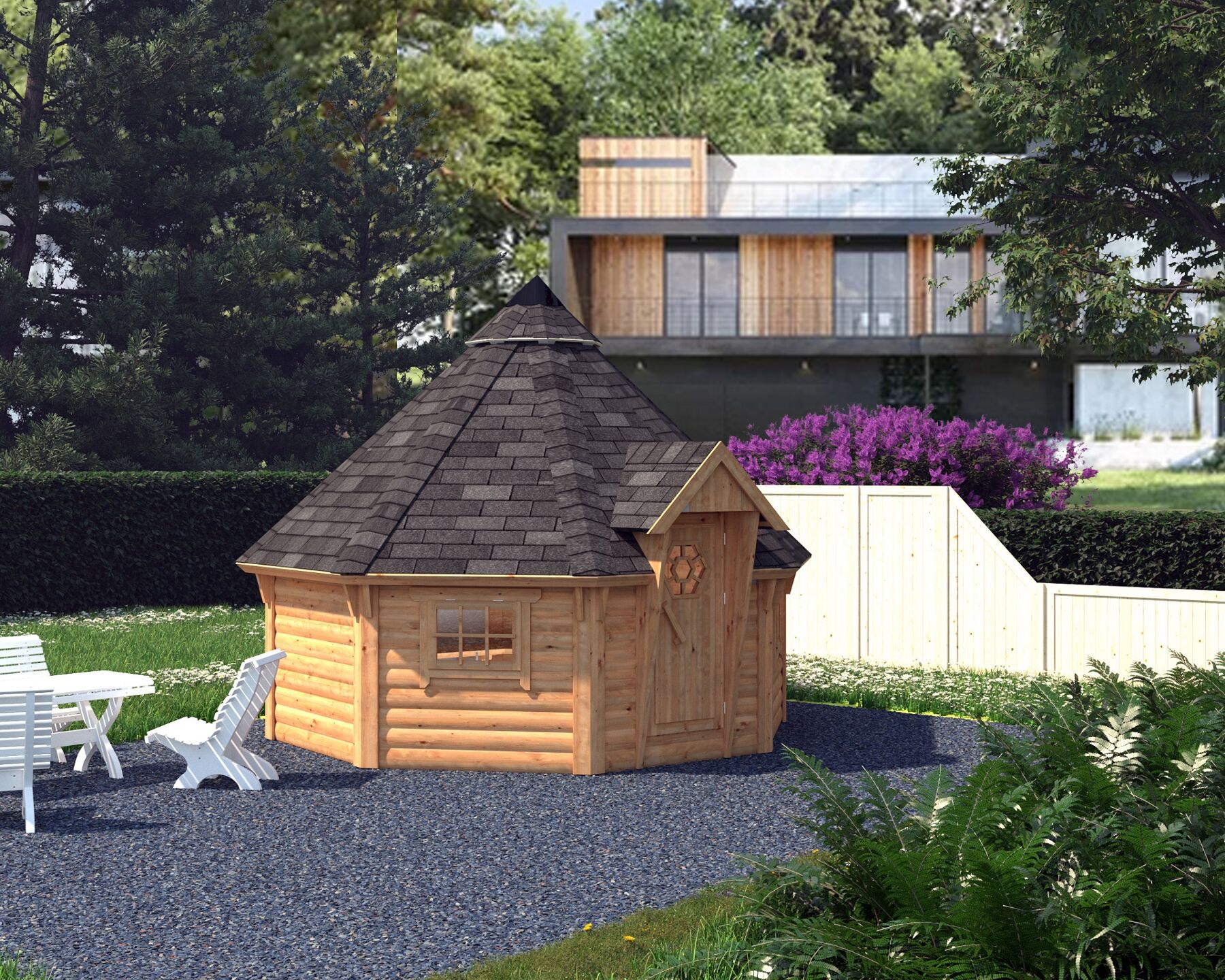 Grillkota Eva 11,4 m² Hellbraun
