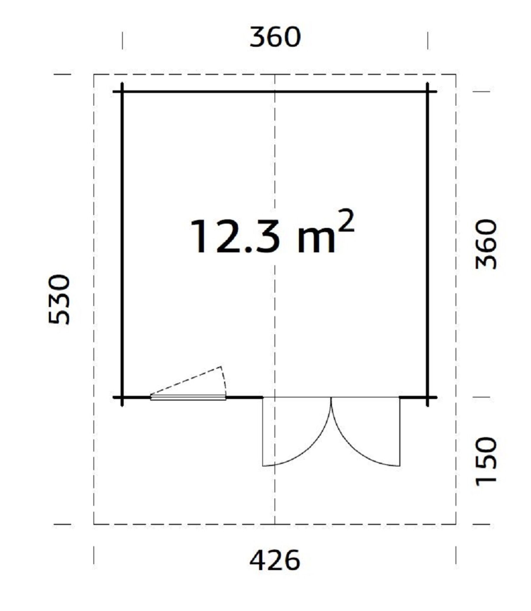 Palmako Gartenhaus Sally 12,3 m²