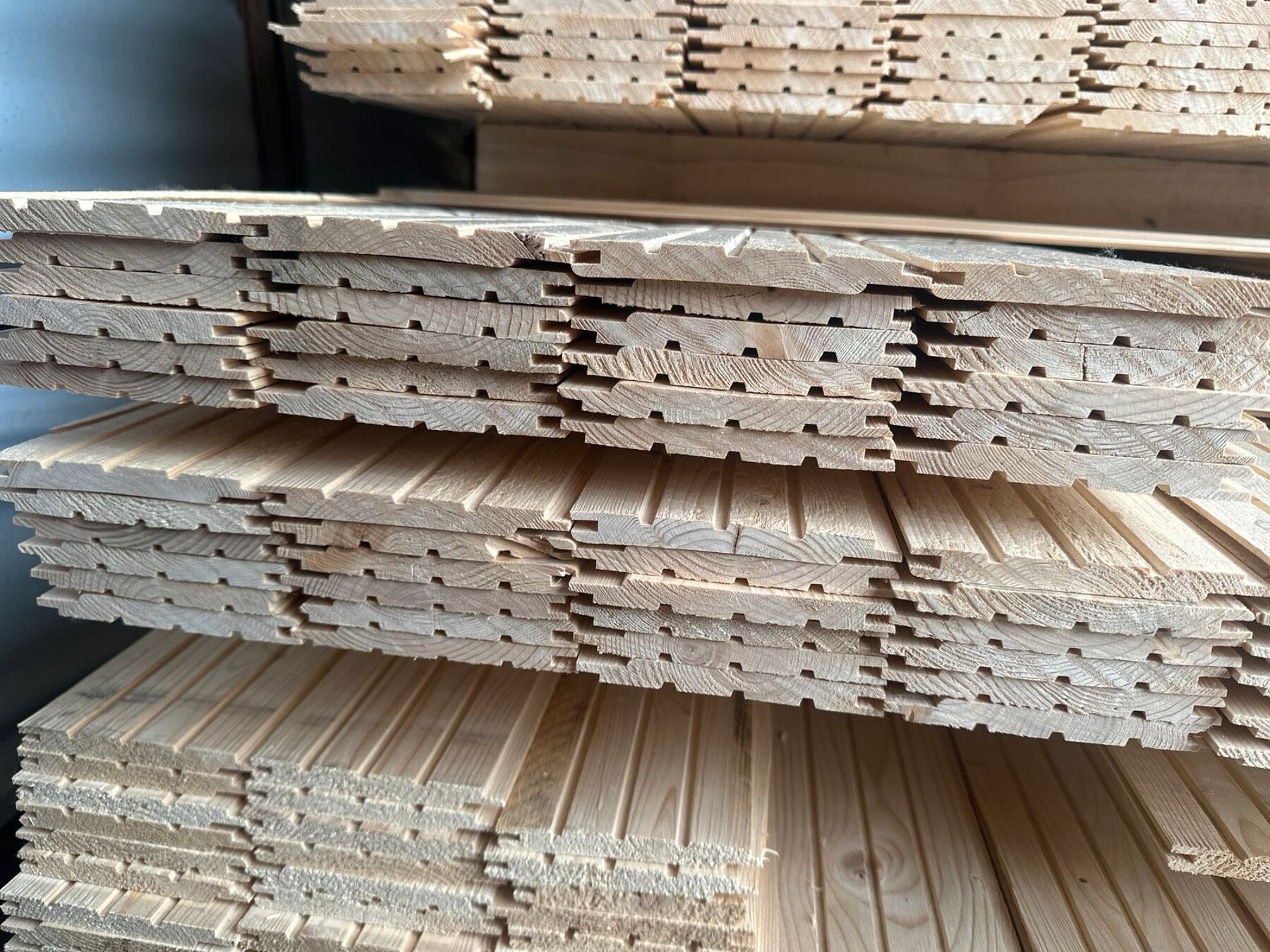 64 m² Nordische Fichte Profilholz Rundprofil, 12.5x121x3600 mm 