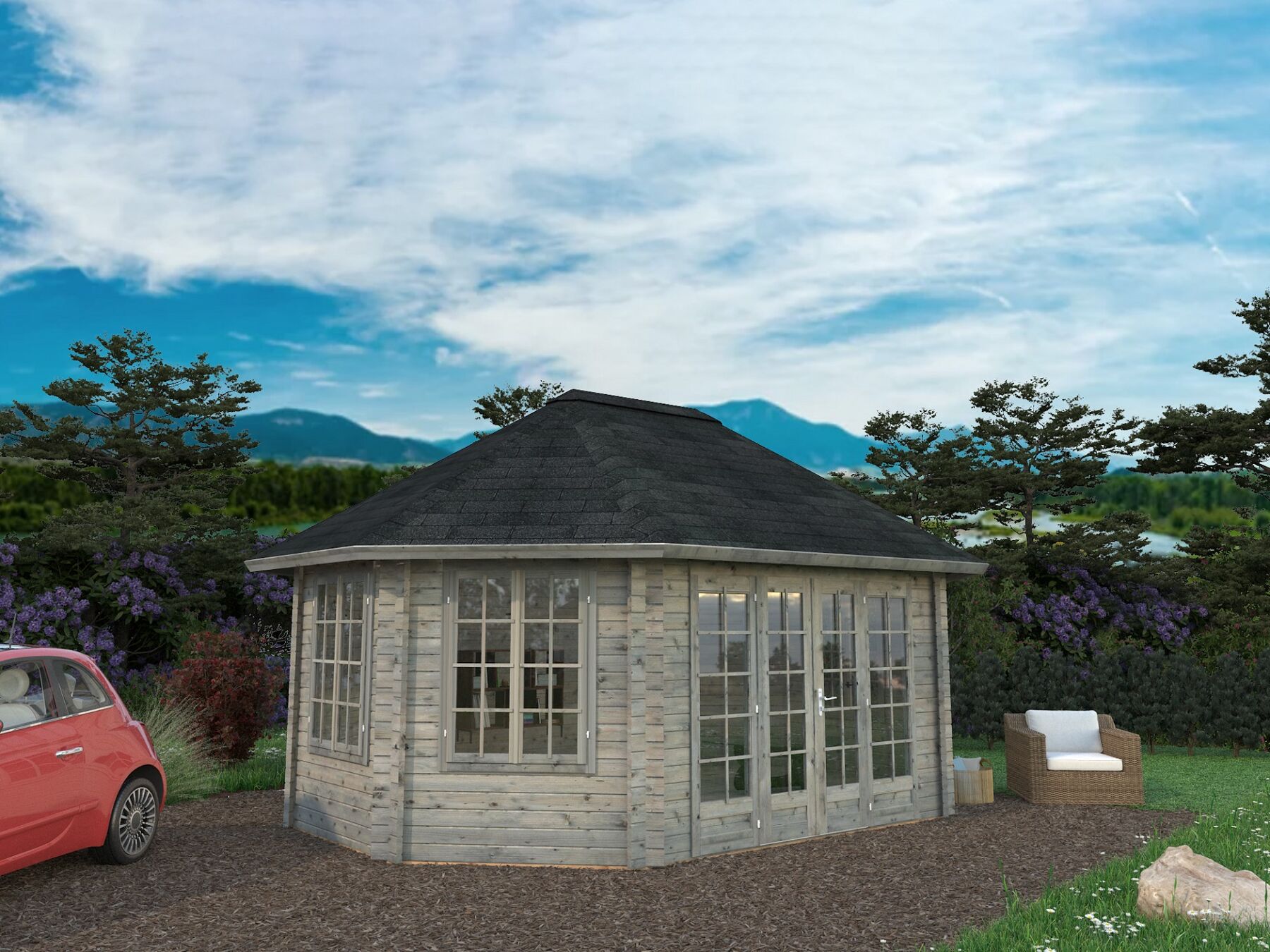 Pavillon Hanna 20,3 m² Grau