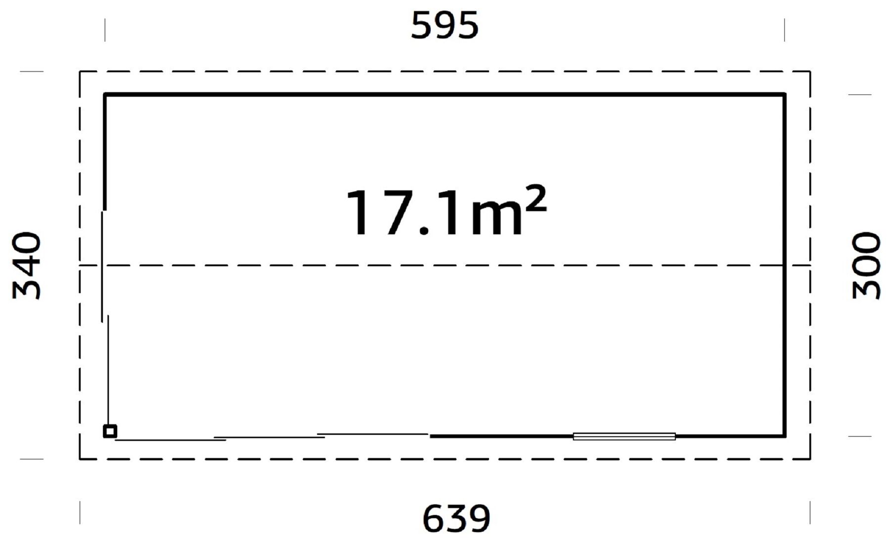 Gartenhaus Amanda 17,1 m² mit Schiebetür Gartenhaus Amanda 17,1 m² mit Schiebetür