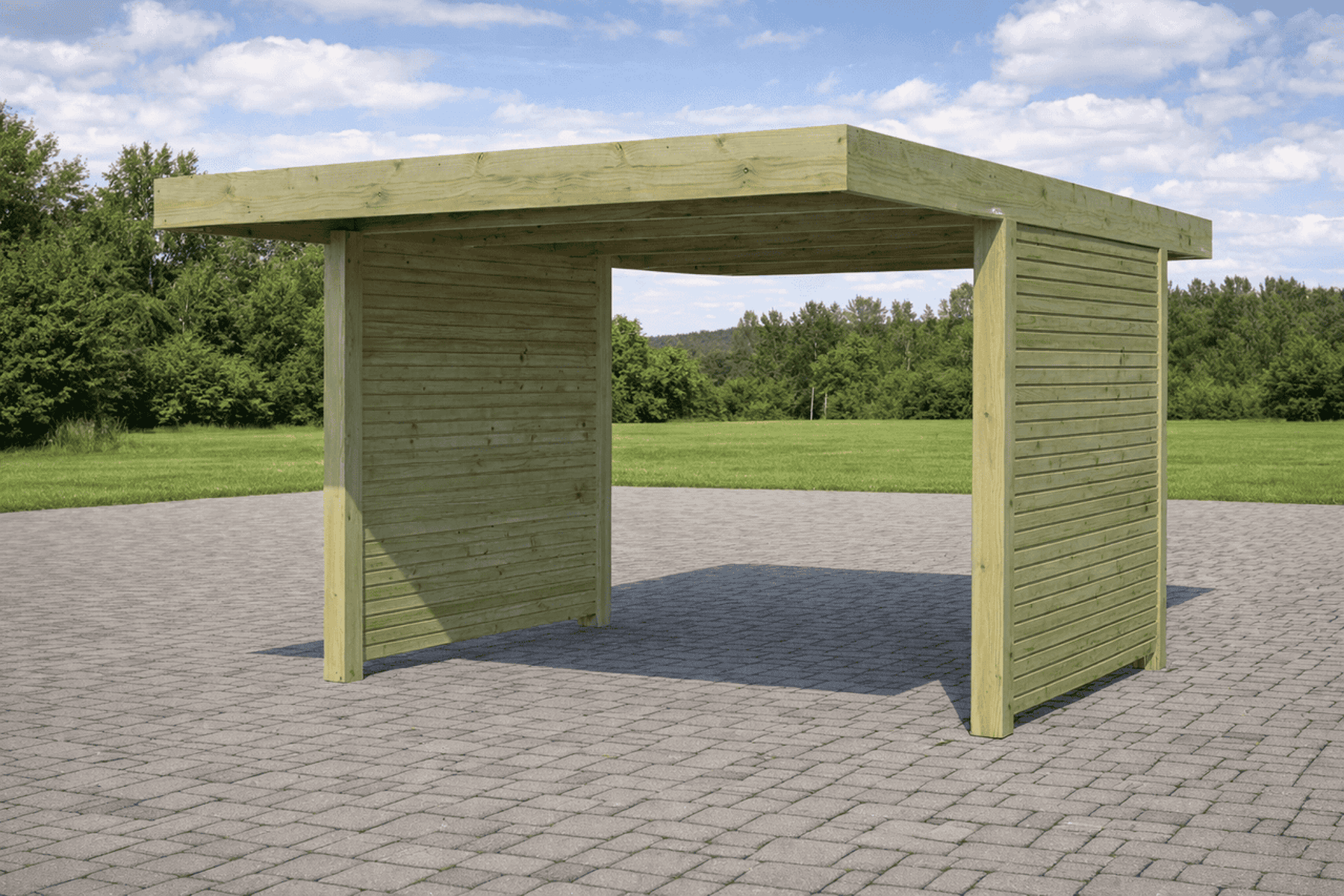 Carport Combi A Laura 13,5 m² inkl. Polyester-Wellplatte
