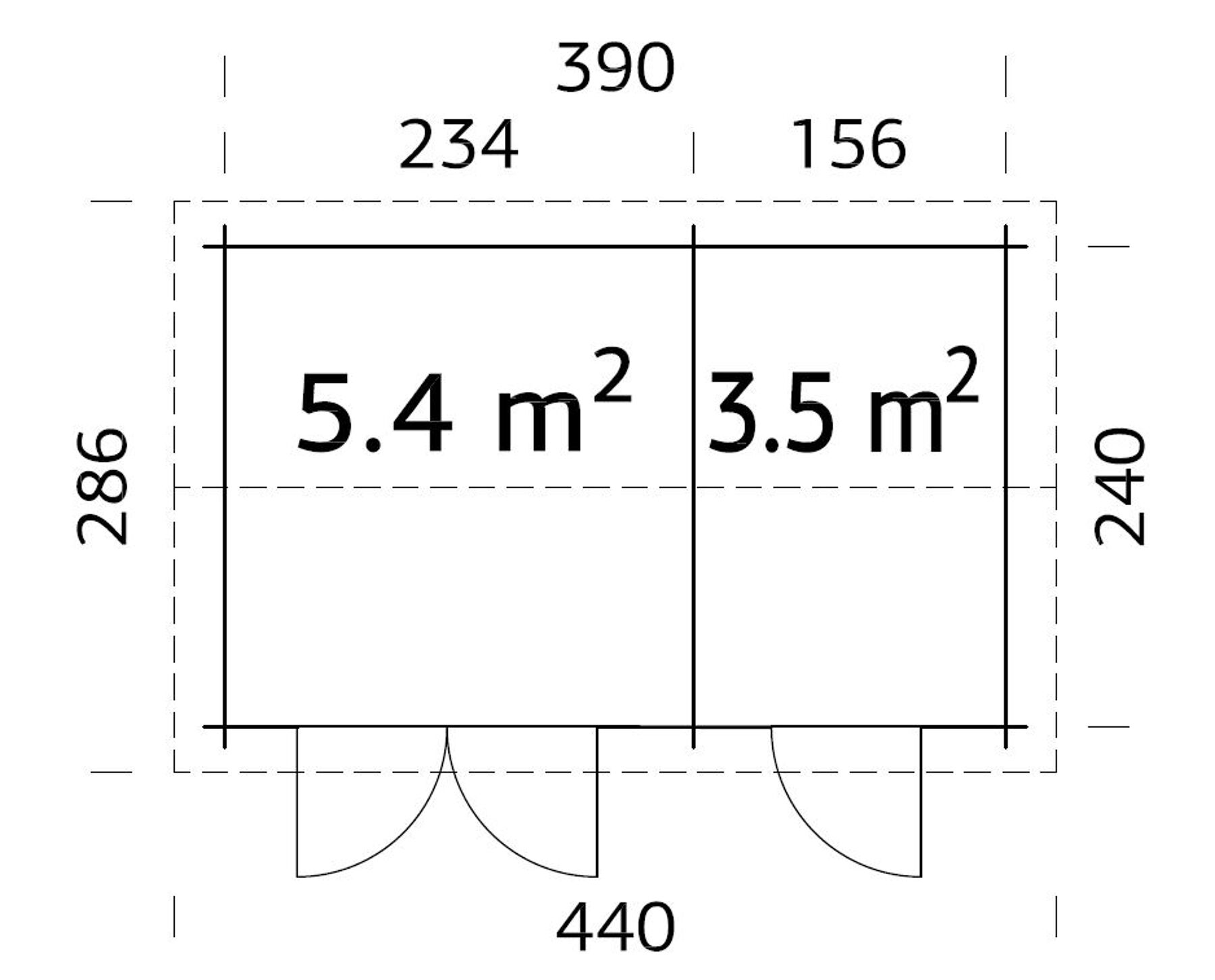 Gerätehaus Jari 8,9 m²