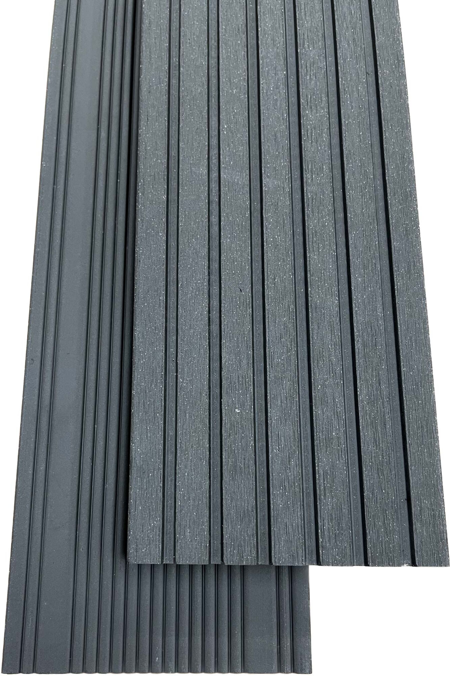 WPC Terrassendielen, Massiv Anthrazit 20x130x3000 mm