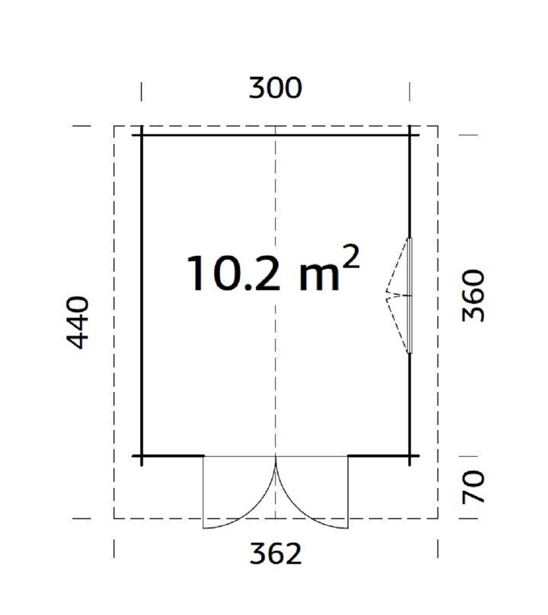 Palmako Gartenhaus Sally 10,2 m² Hellbraun 