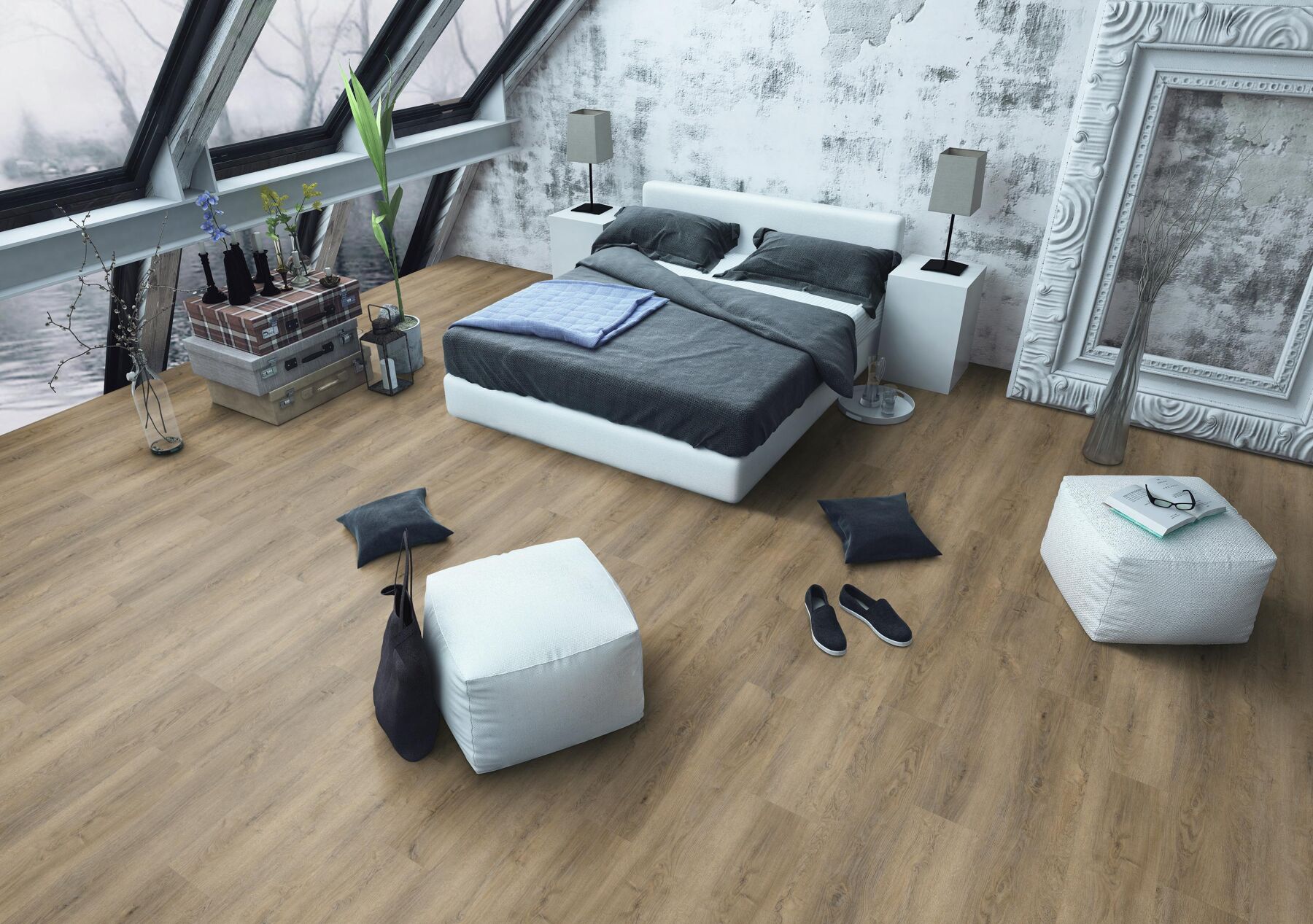 Klick-Vinylboden Eiche Sophora inkl. Trittschalldämmung