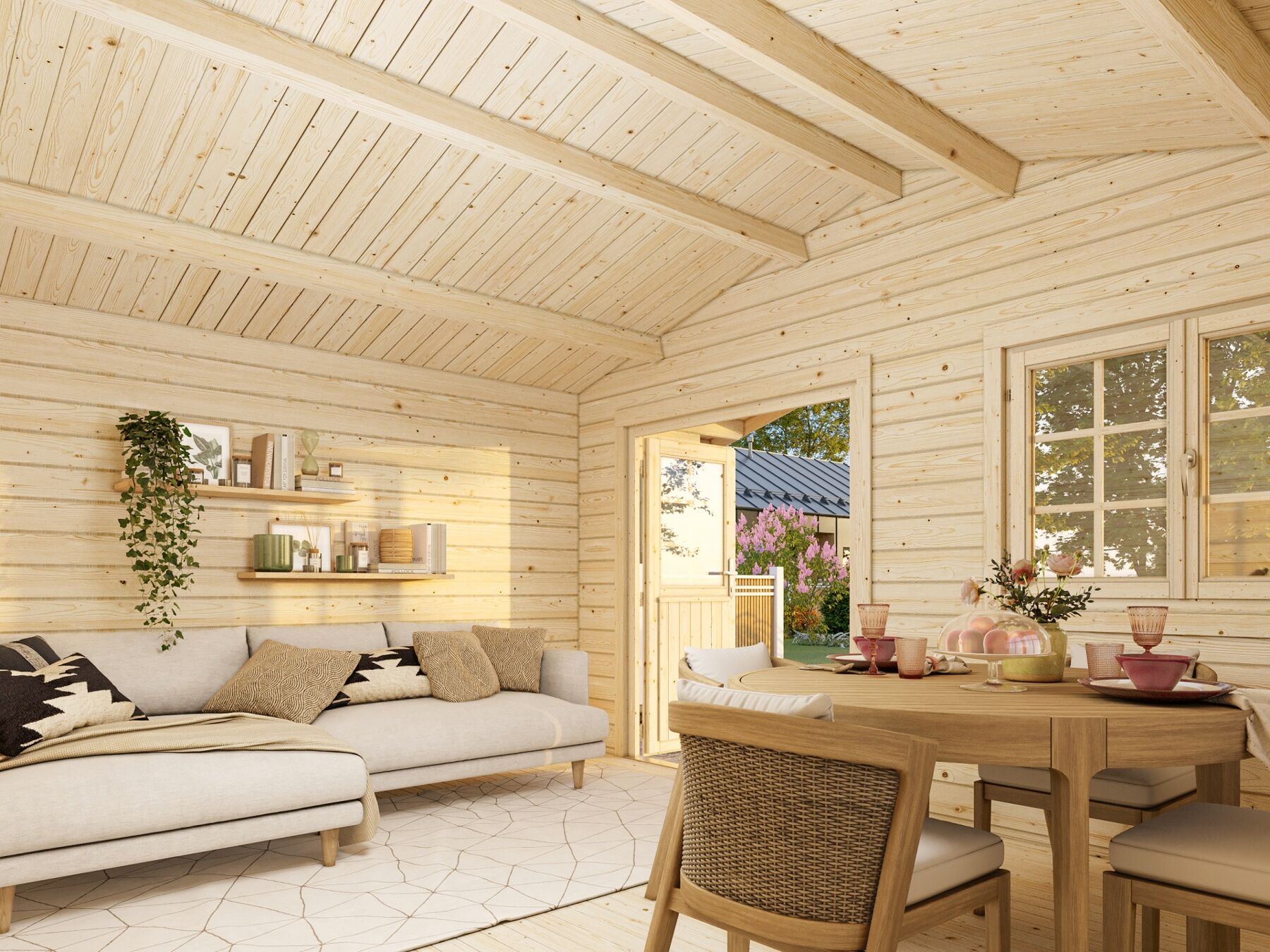 Palmako Gartenhaus Helena 15,1 m² Grau 