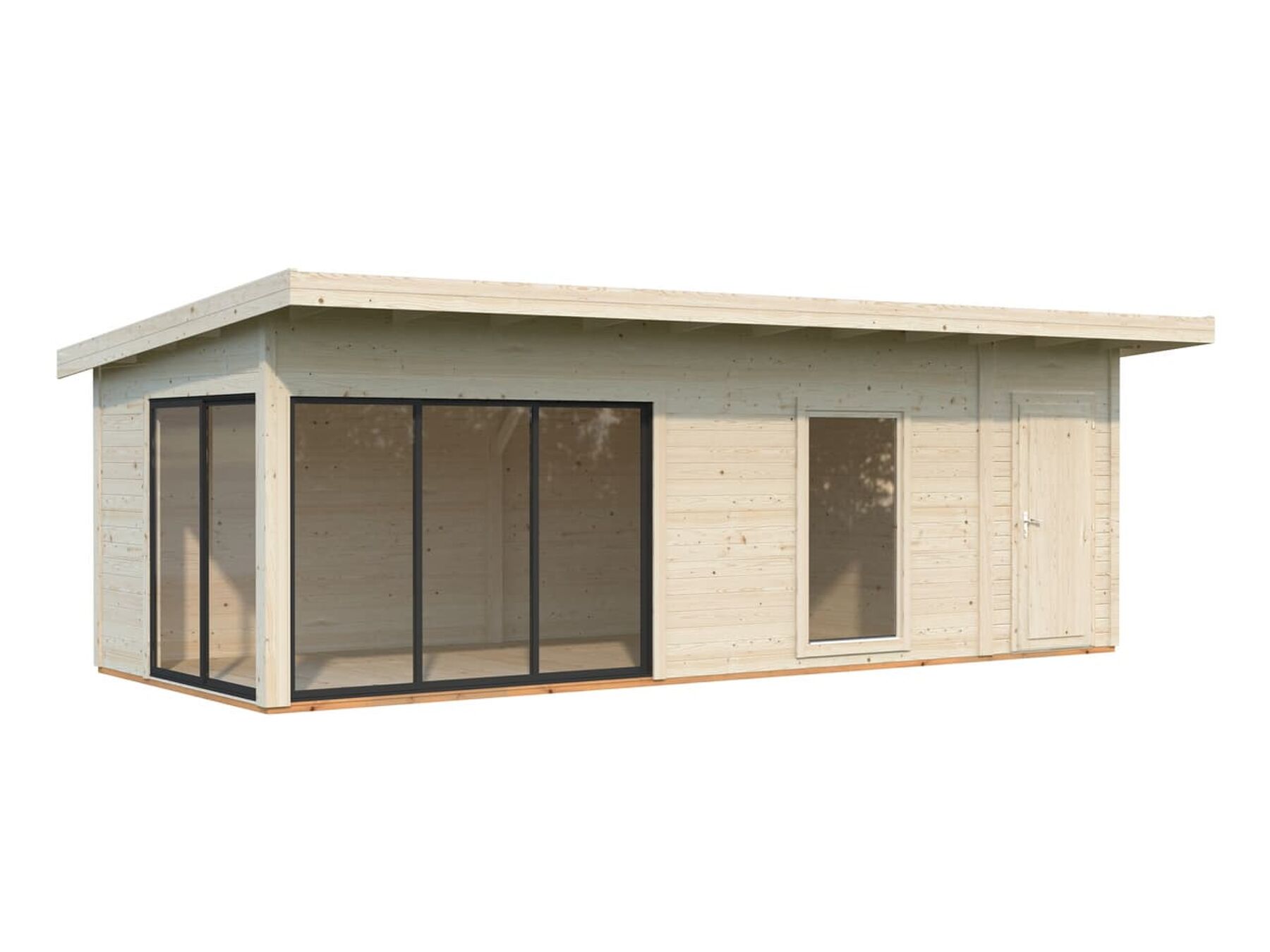 Modernes Gartenhaus Andrea 21,1 m² mit Schiebetür Modernes Gartenhaus Andrea 21,1 m² mit Schiebetür