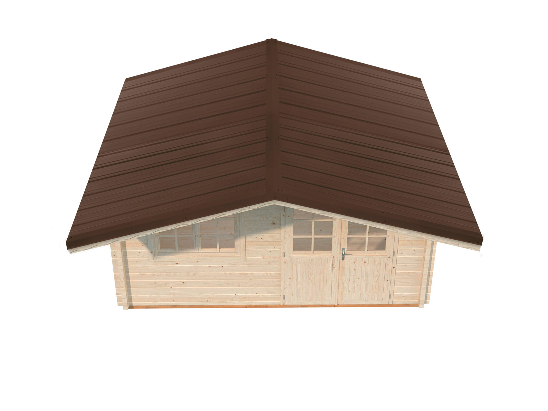 Trapezblech Dachpaket für Gartenhäuser mit Satteldach 11-15,0 m²